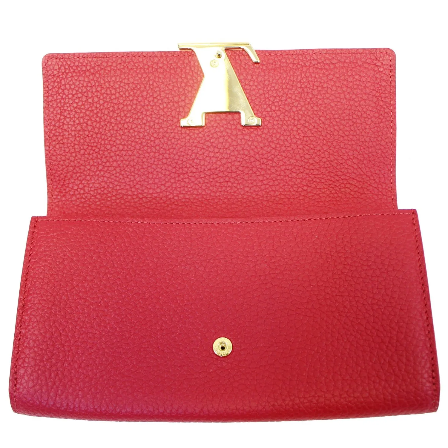Louis Vuitton Capucines Taurillon Leather Wallet Scarlet - 25% OFF