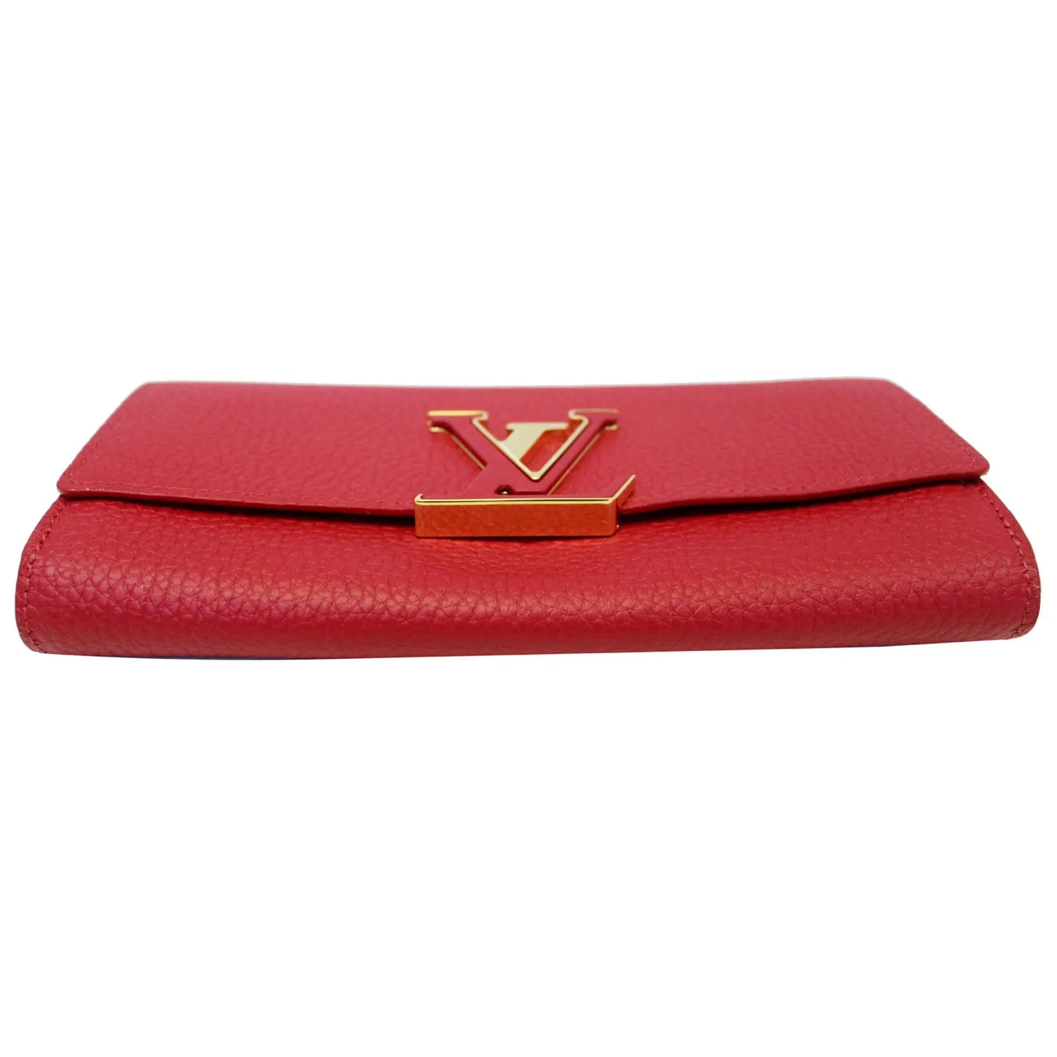 Louis Vuitton Capucines Taurillon Leather Wallet Scarlet - 25% OFF