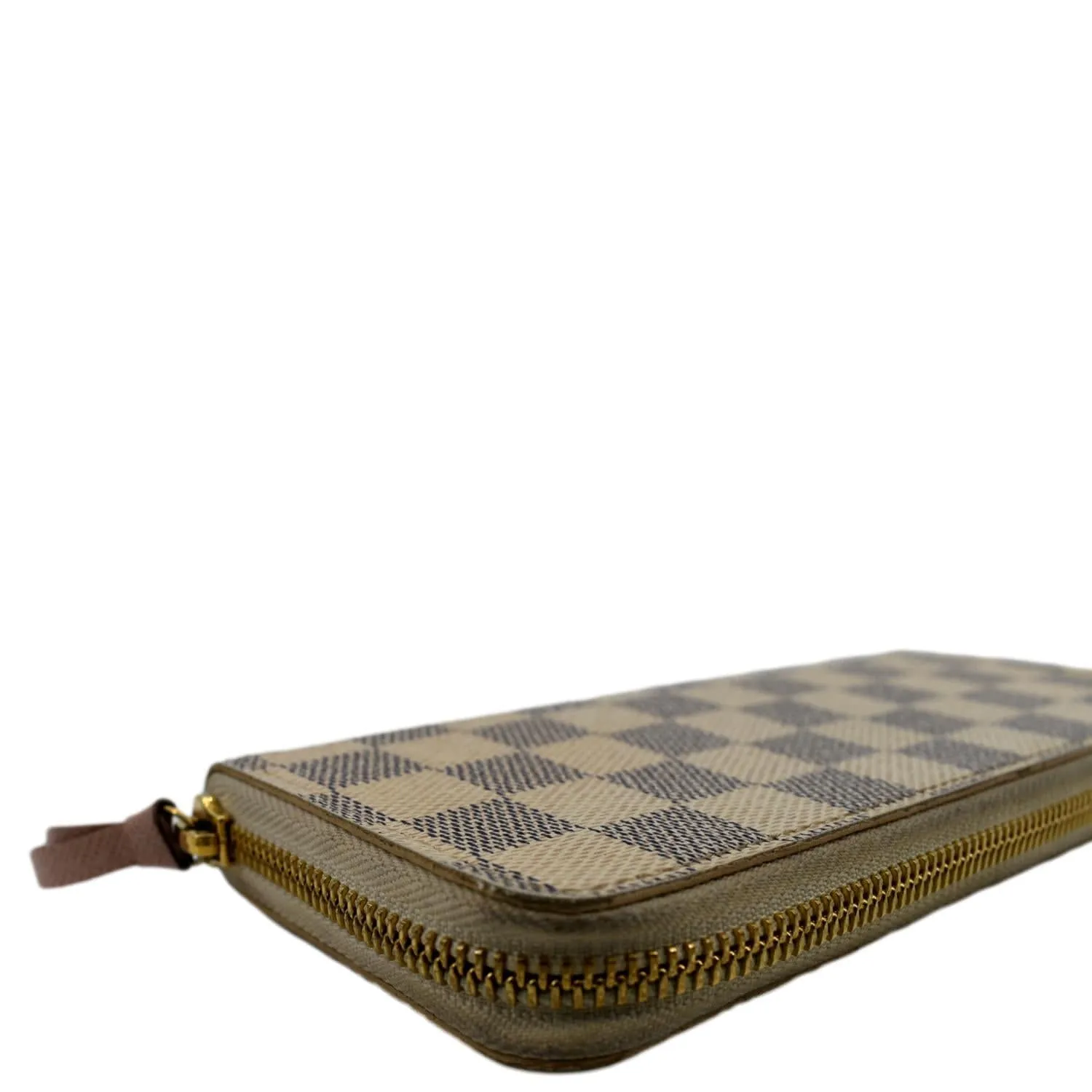 LOUIS VUITTON Clemence Damier Azur Wallet White