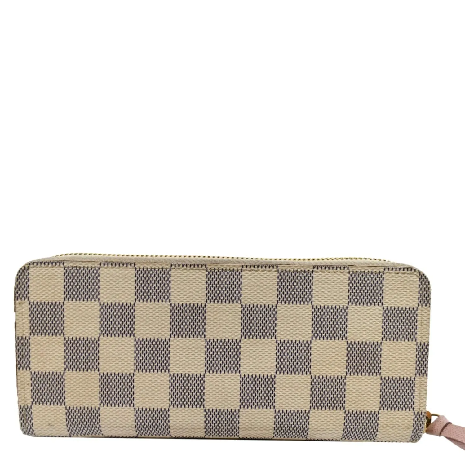 LOUIS VUITTON Clemence Damier Azur Wallet White