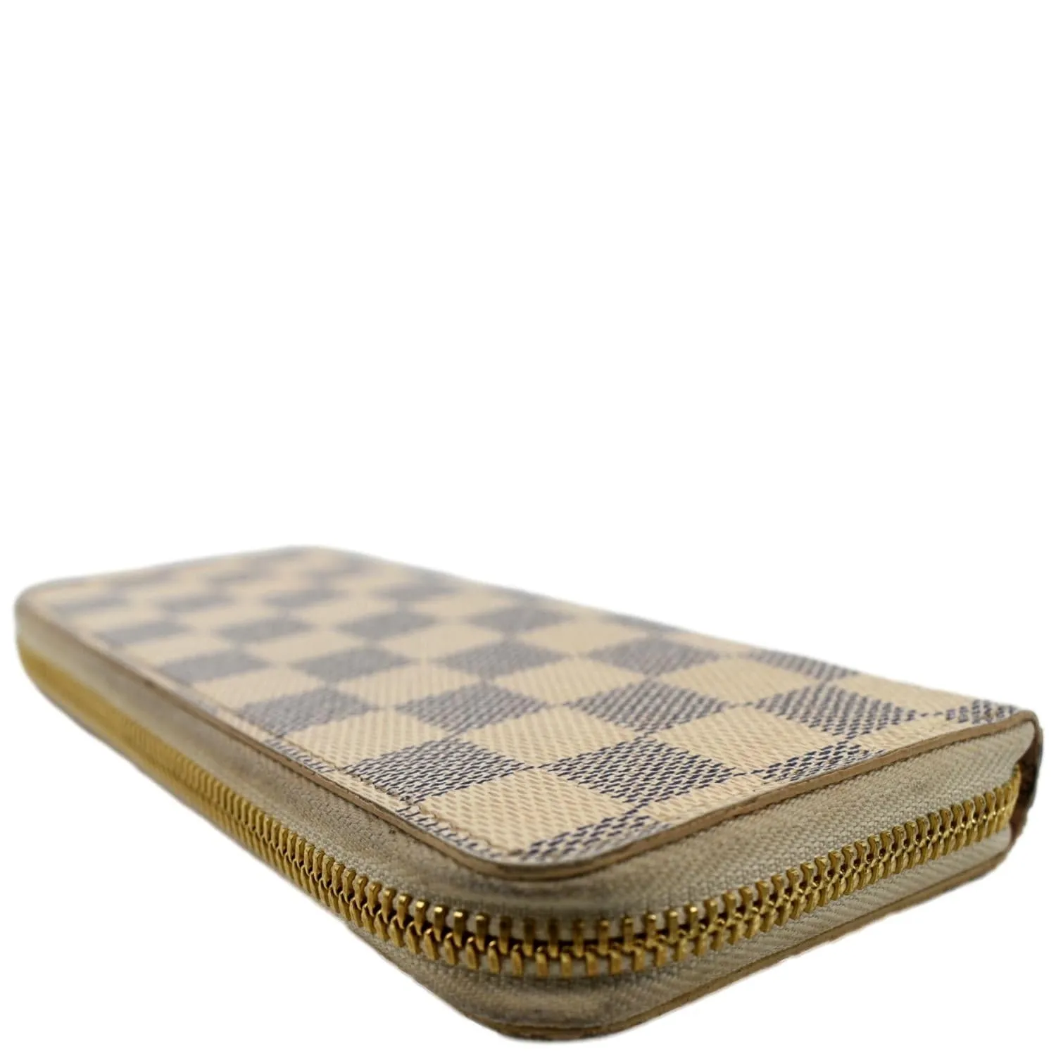 LOUIS VUITTON Clemence Damier Azur Wallet White
