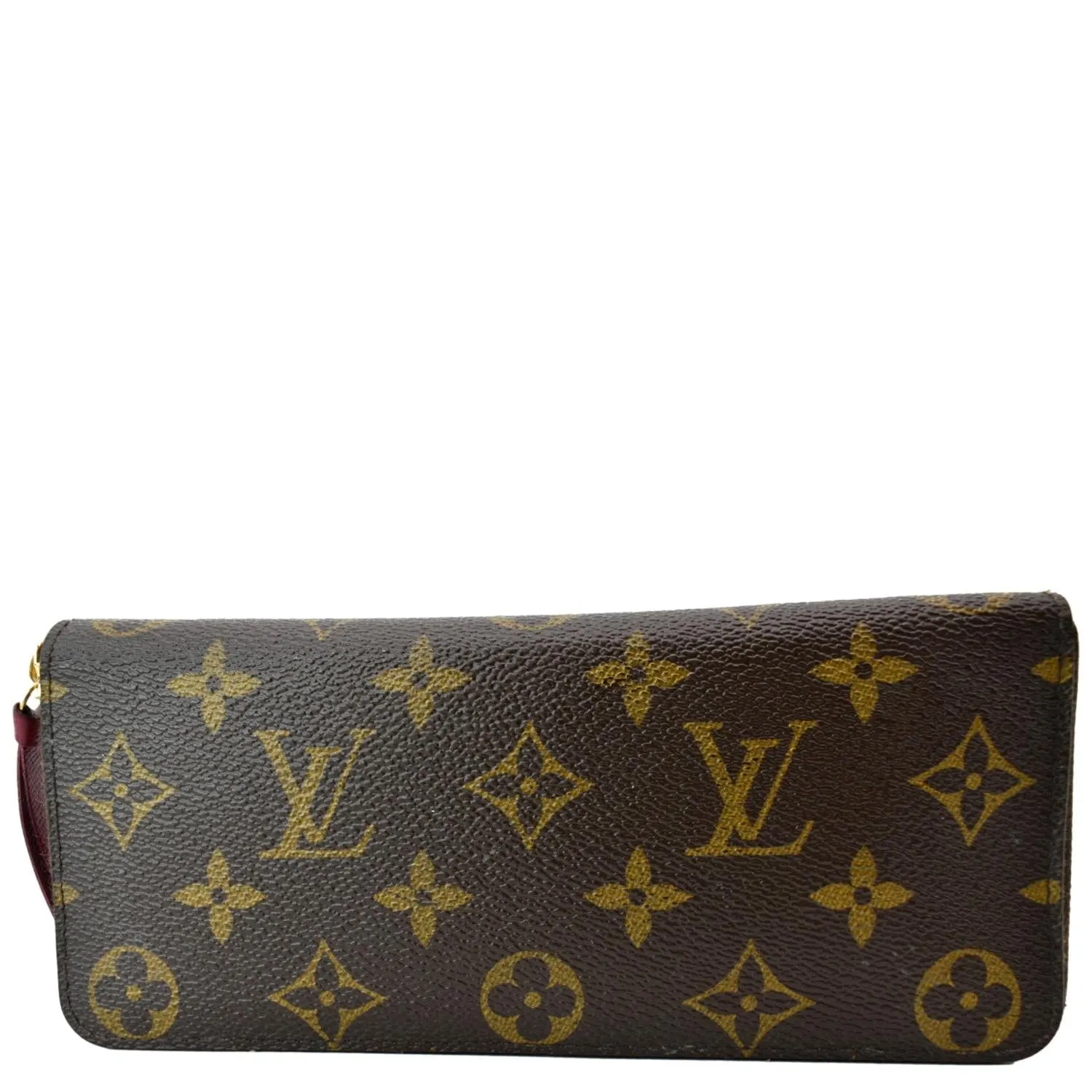 LOUIS VUITTON Clemence Monogram Canvas  Wallet Brown