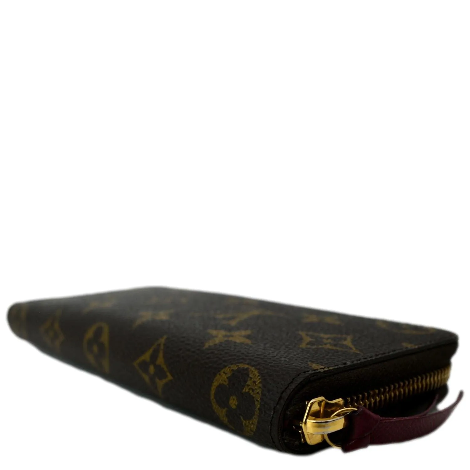 LOUIS VUITTON Clemence Monogram Canvas  Wallet Brown