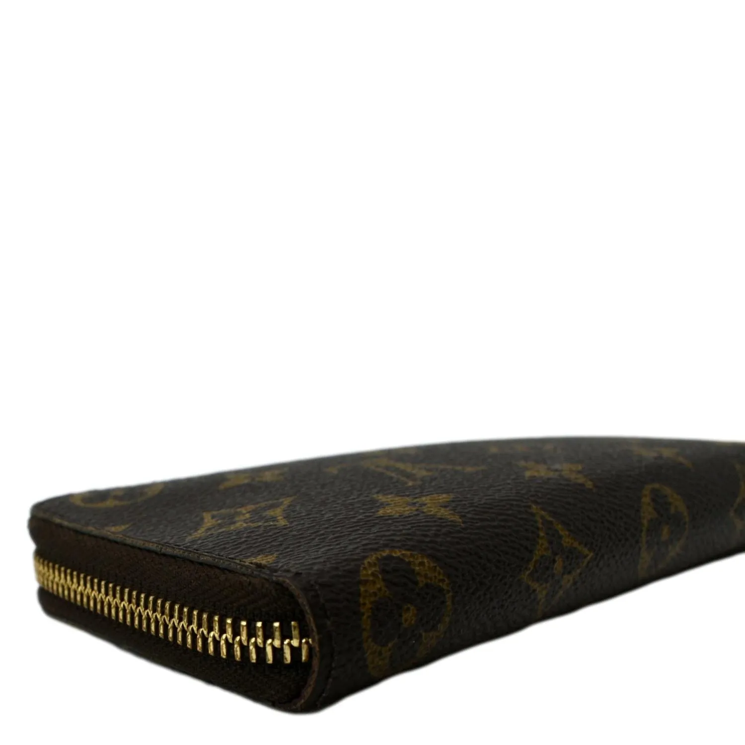 LOUIS VUITTON Clemence Monogram Canvas  Wallet Brown