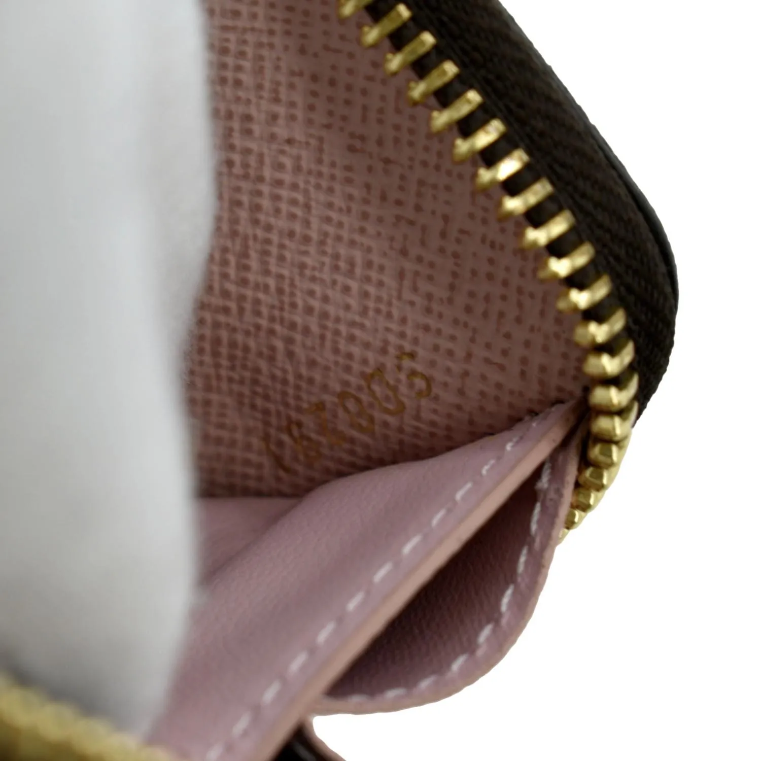 LOUIS VUITTON Clemence Monogram Canvas Zippy Wallet Brown