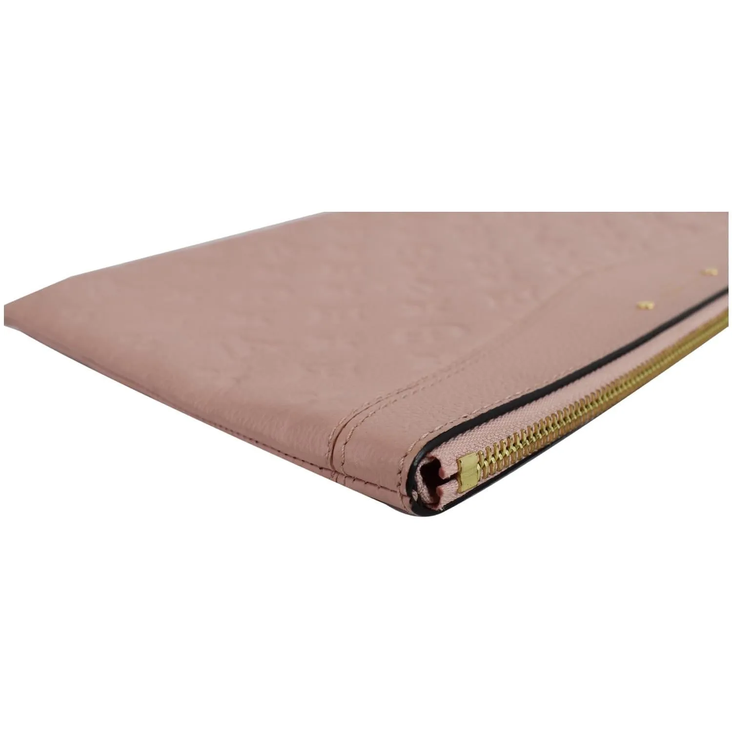 LOUIS VUITTON Daily Pouch Monogram Empreinte Leather Clutch Rose Poudre - 20% OFF