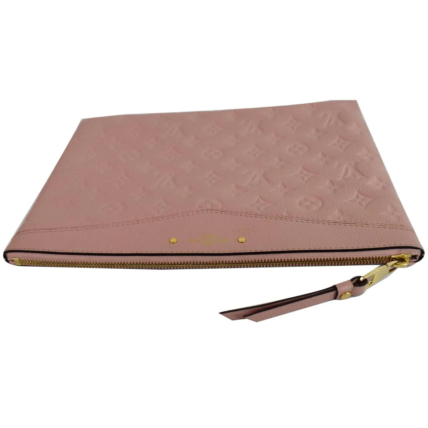 LOUIS VUITTON Daily Pouch Monogram Empreinte Leather Clutch Rose Poudre - 20% OFF