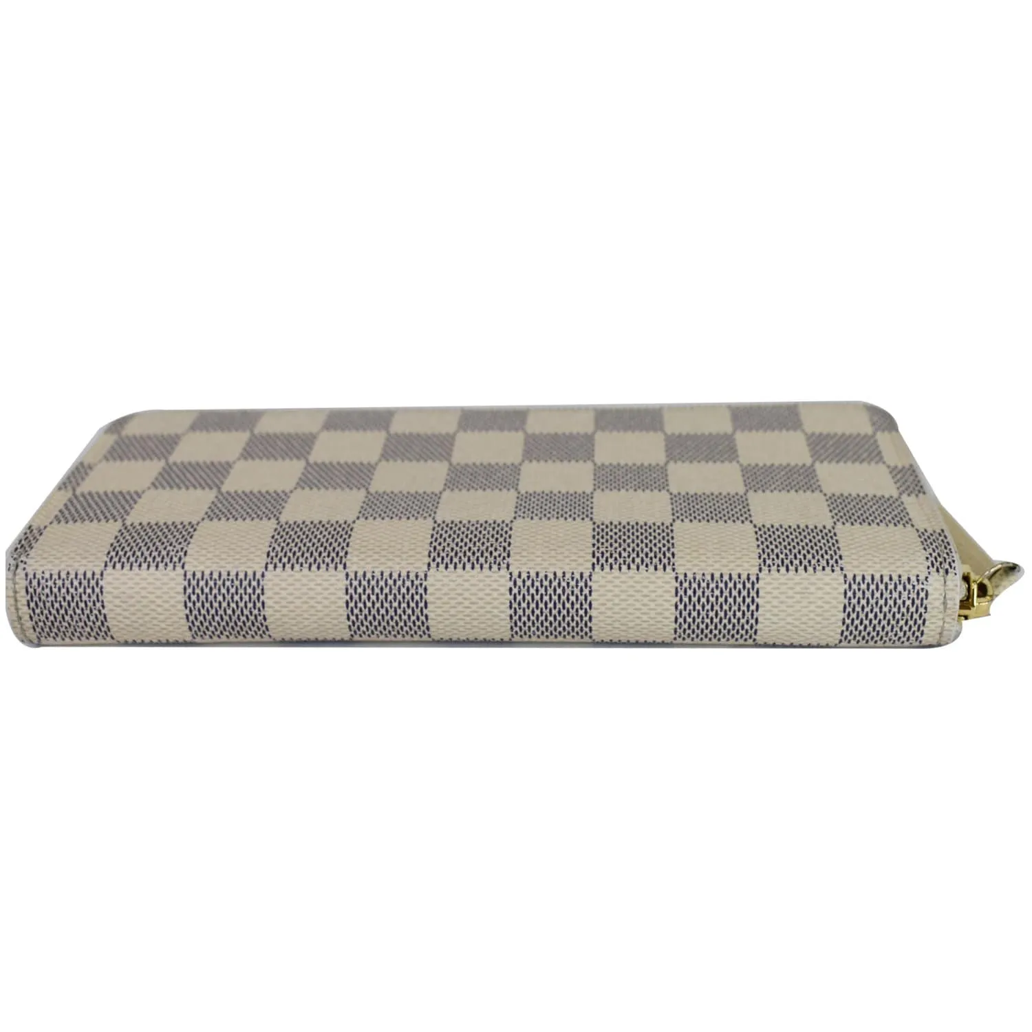 LOUIS VUITTON Damier Azur Clemence Wallet White
