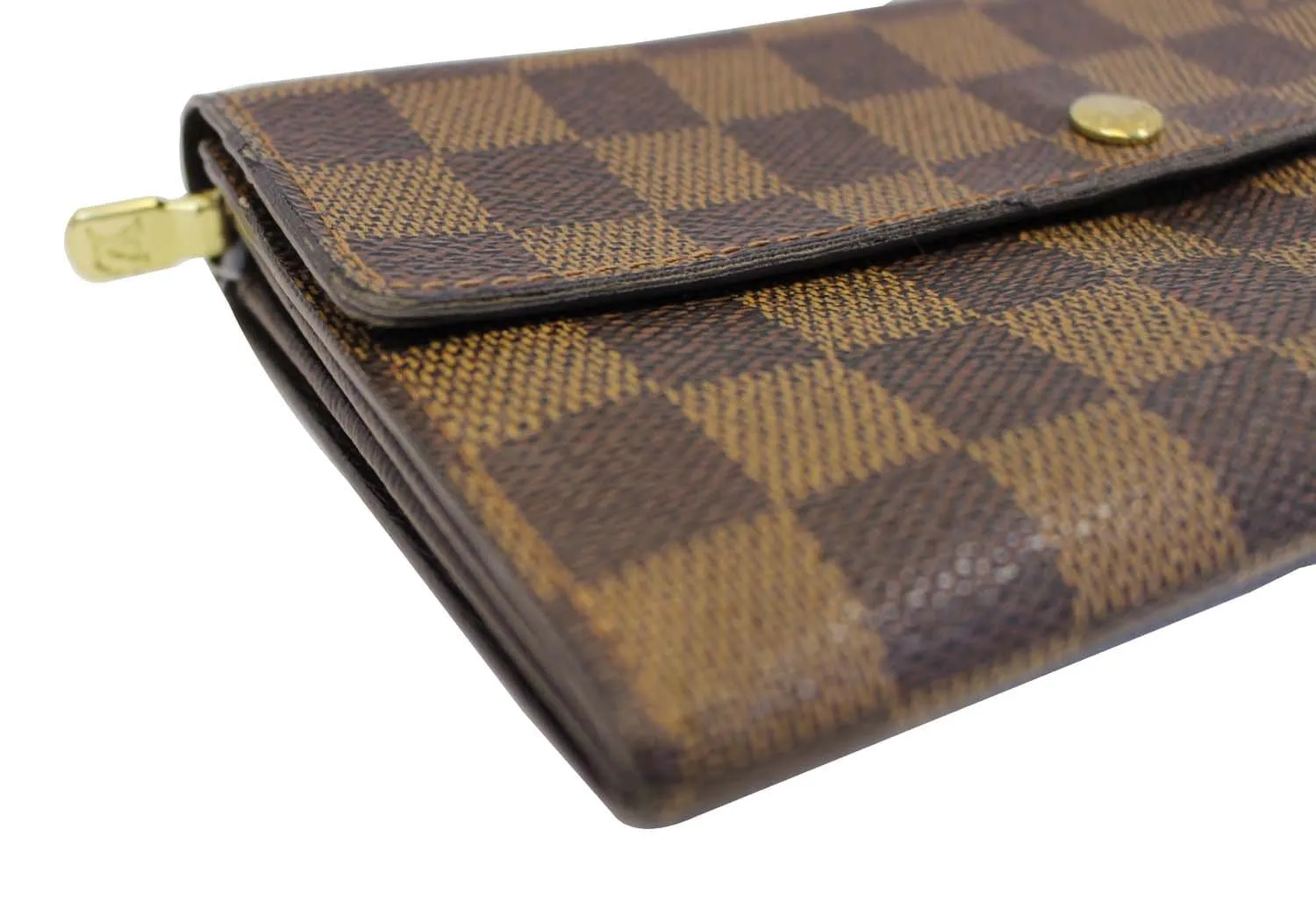 LOUIS VUITTON Damier Ebene Brown Sarah Wallet - Sale