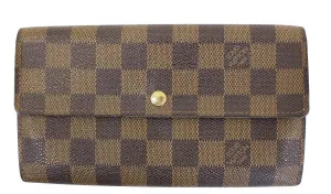 LOUIS VUITTON Damier Ebene Brown Sarah Wallet - Sale