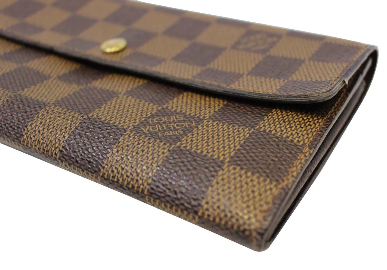 LOUIS VUITTON Damier Ebene Brown Sarah Wallet - Sale