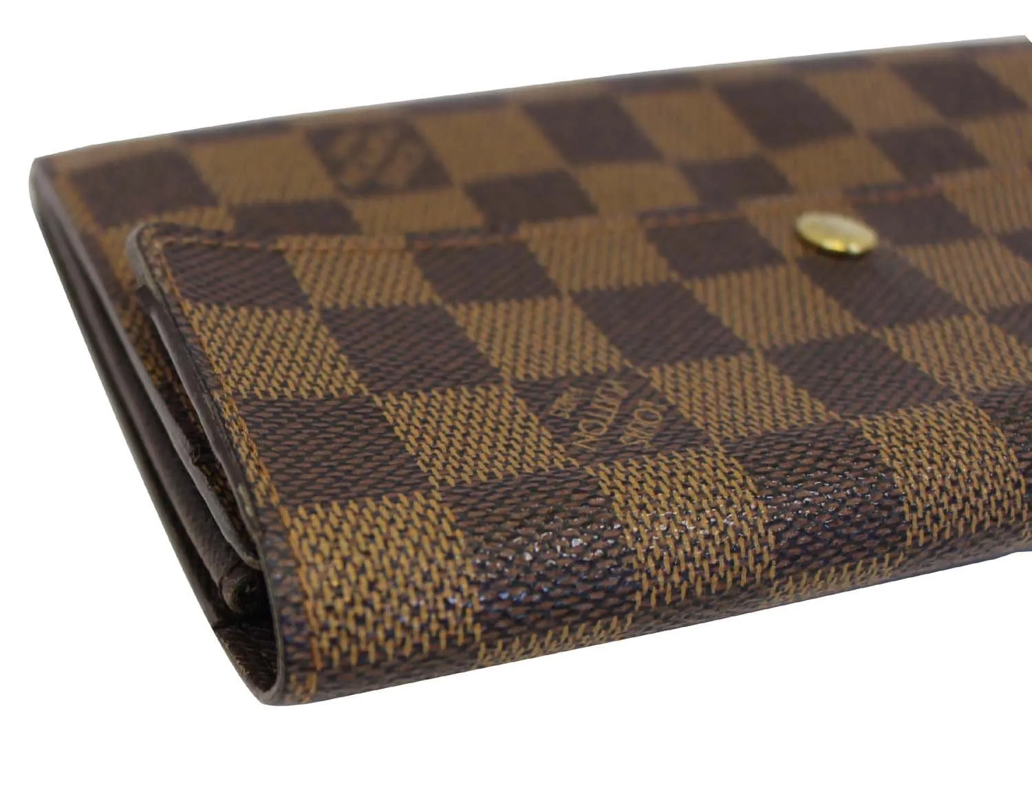 LOUIS VUITTON Damier Ebene Brown Sarah Wallet - Sale