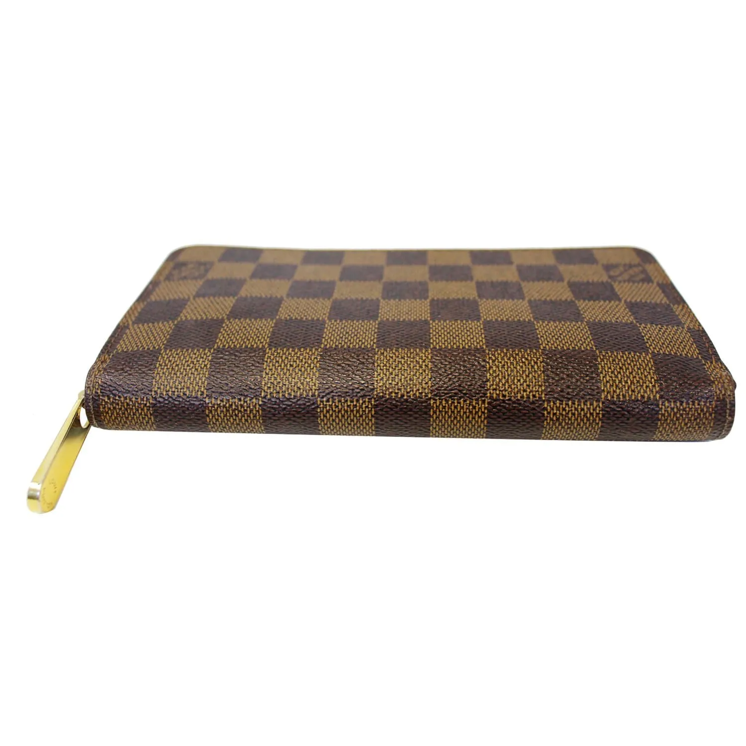 LOUIS VUITTON Damier Ebene Zippy Wallet Brown