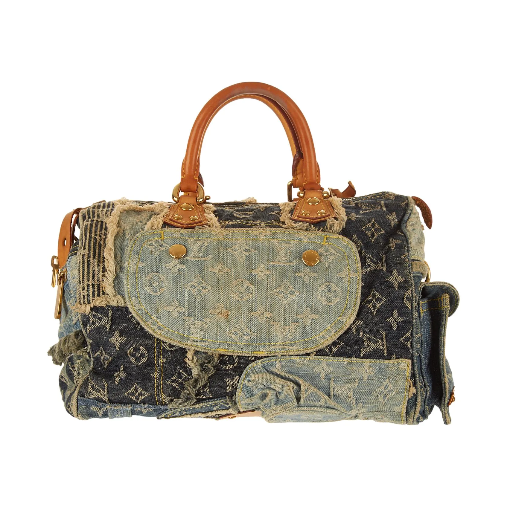 Louis Vuitton Denim Patchwork Speedy 30