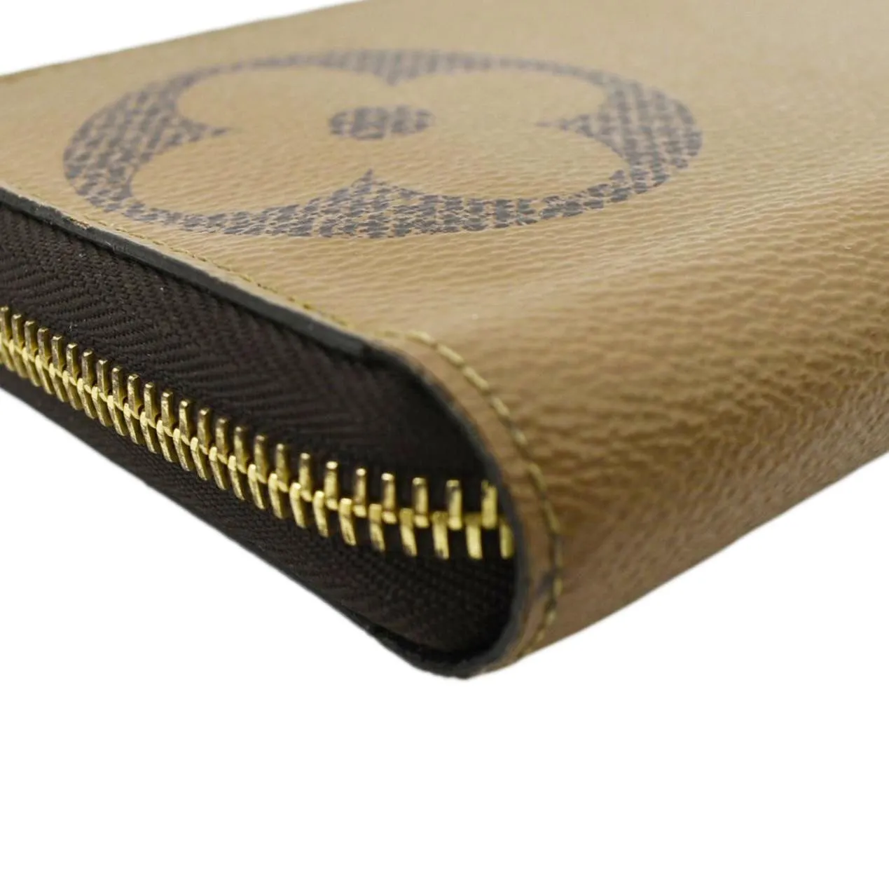 LOUIS VUITTON Giant Monogram Reverse Zippy Wallet Brown