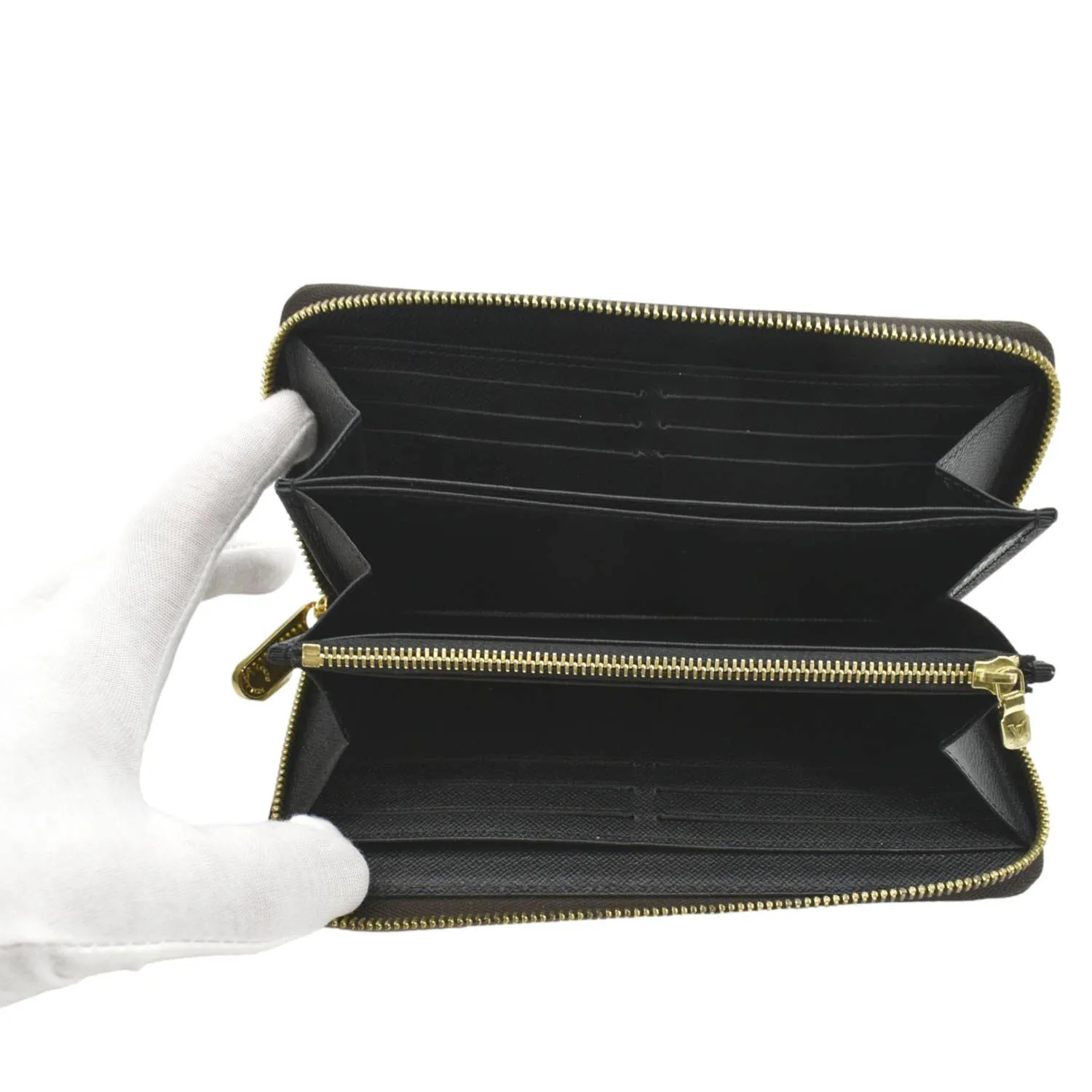 LOUIS VUITTON Giant Monogram Reverse Zippy Wallet Brown