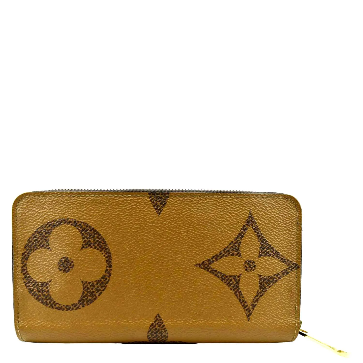 LOUIS VUITTON Giant Monogram Reverse Zippy Wallet Brown