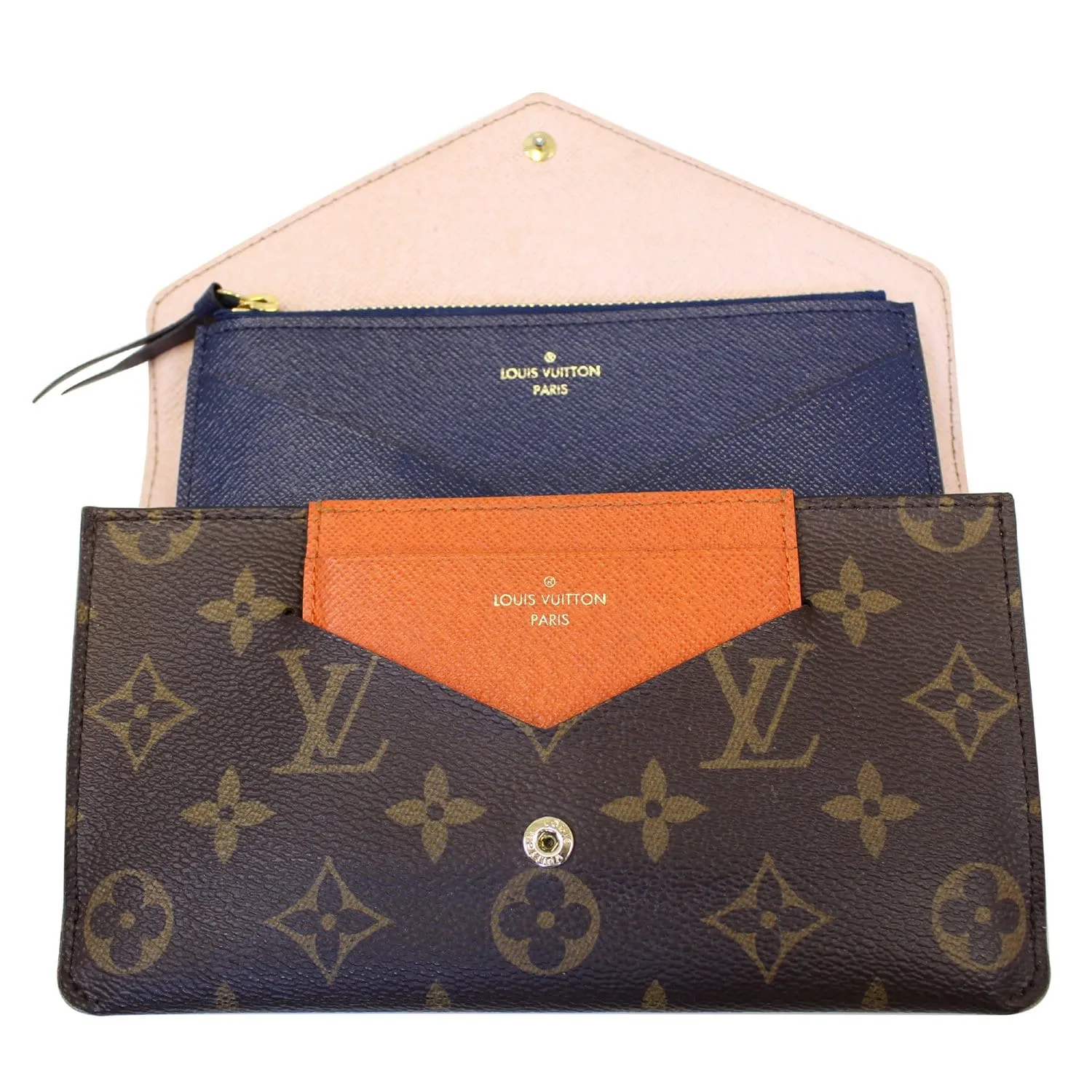 LOUIS VUITTON Jeanne Monogram Canvas Wallet Rose Ballerine