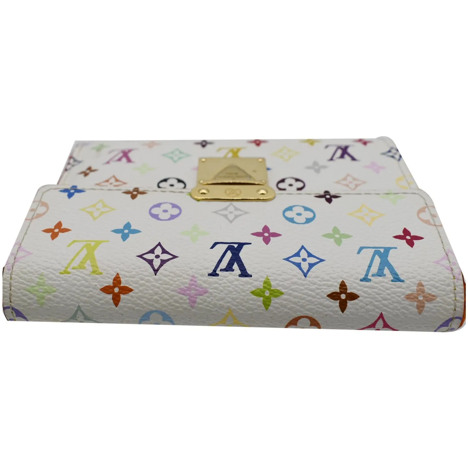 LOUIS VUITTON Koala Coin Purse Monogram Multicolor Wallet White