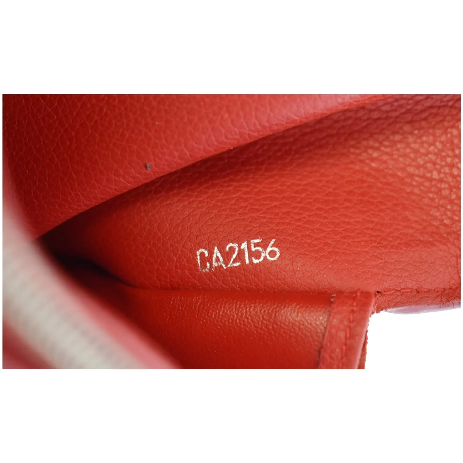 LOUIS VUITTON Lockme II Calfskin Leather Wallet Red