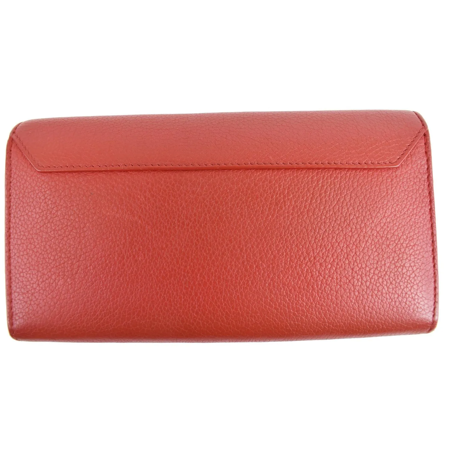 LOUIS VUITTON Lockme II Calfskin Leather Wallet Red