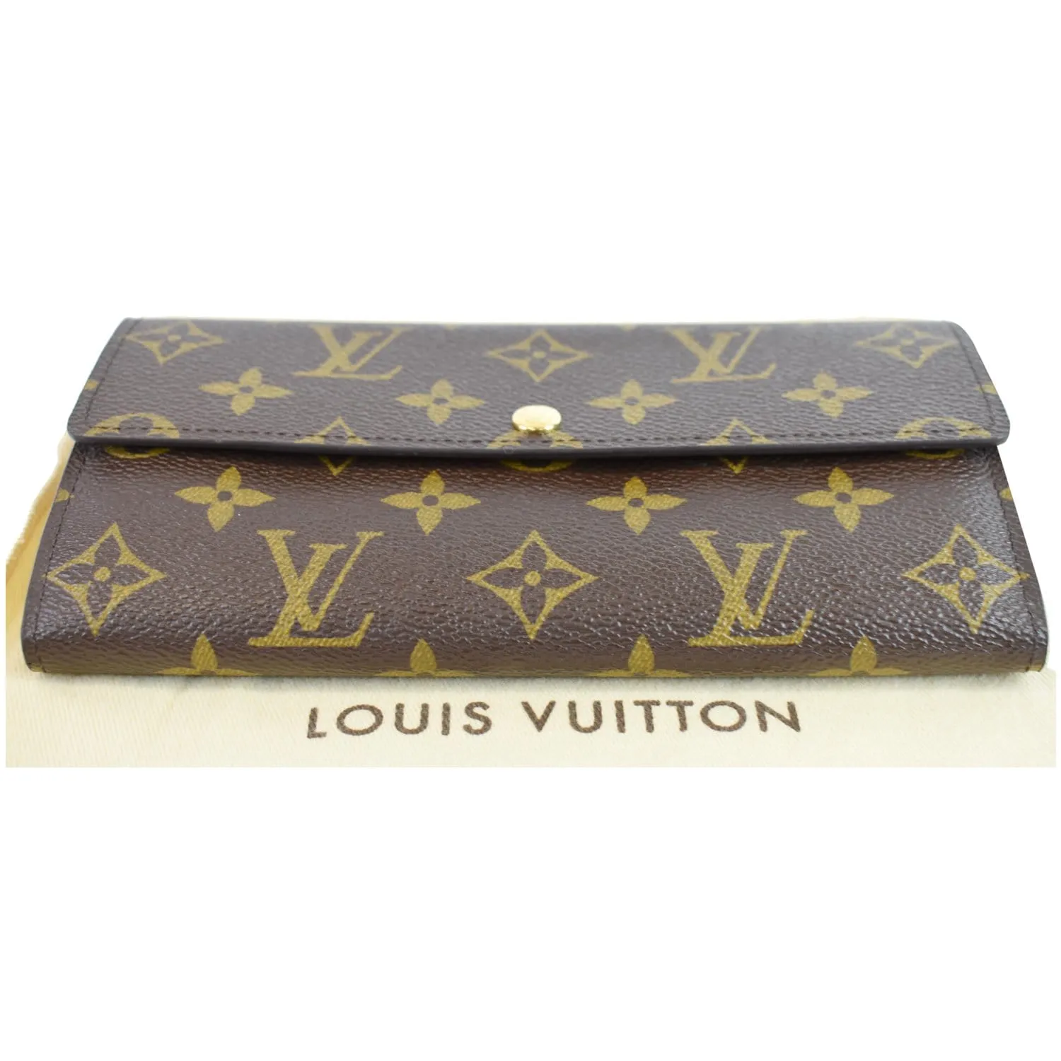 LOUIS VUITTON Monogram Canvas Sarah Wallet Brown