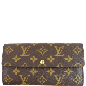 LOUIS VUITTON Monogram Canvas Sarah Wallet Brown