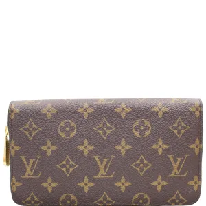 LOUIS VUITTON Monogram Canvas Zippy Long Wallet Brown