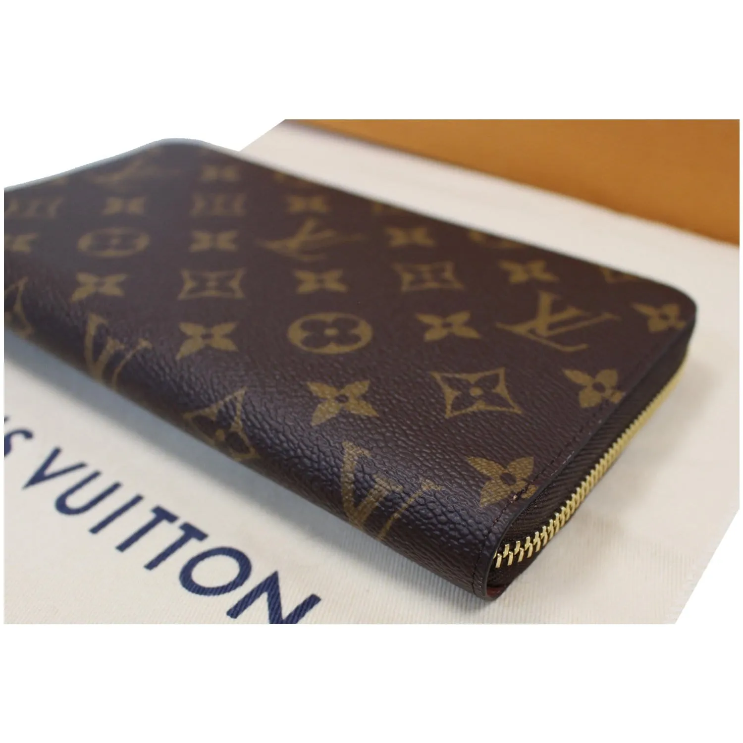 LOUIS VUITTON Monogram Canvas Zippy Long Wallet Brown