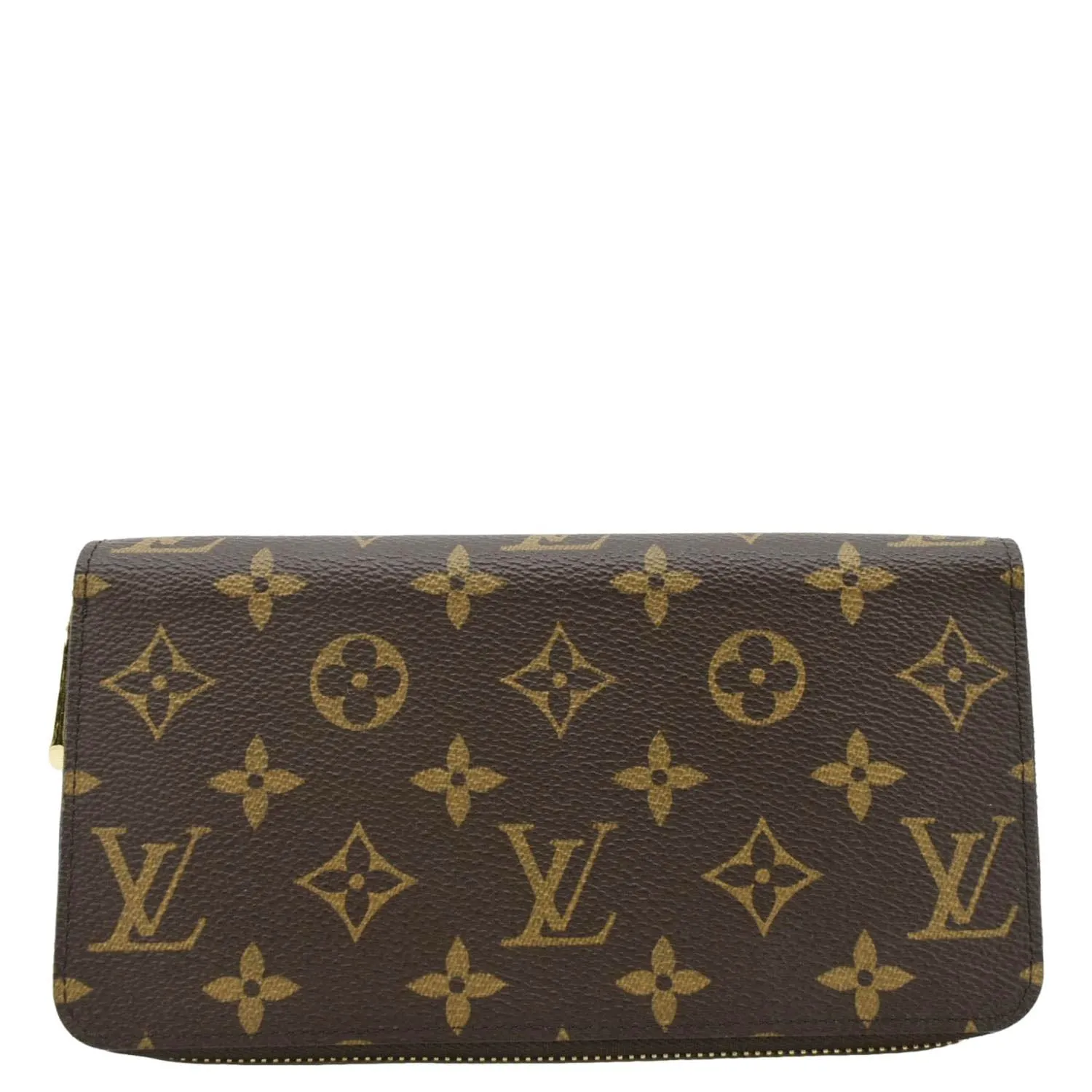 LOUIS VUITTON Monogram Canvas Zippy Wallet Brown