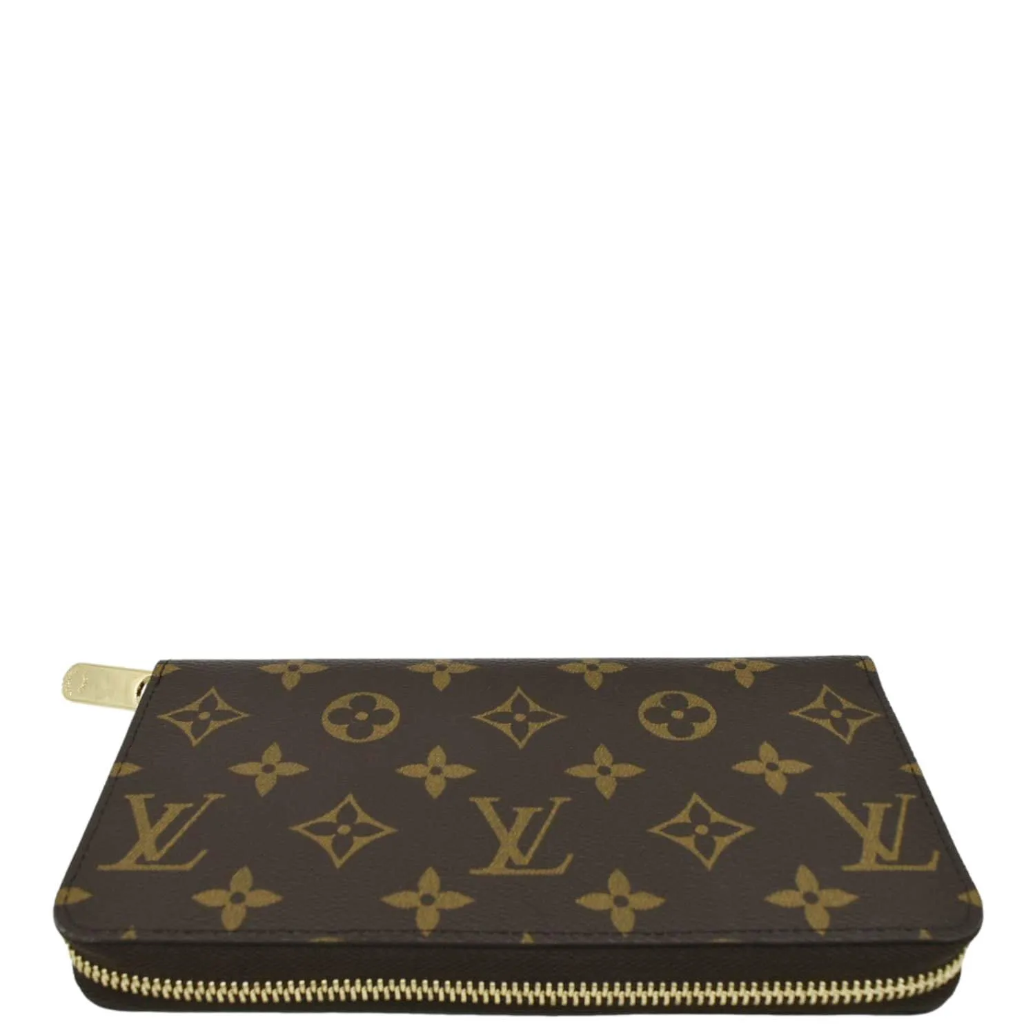 LOUIS VUITTON Monogram Canvas Zippy Wallet Brown