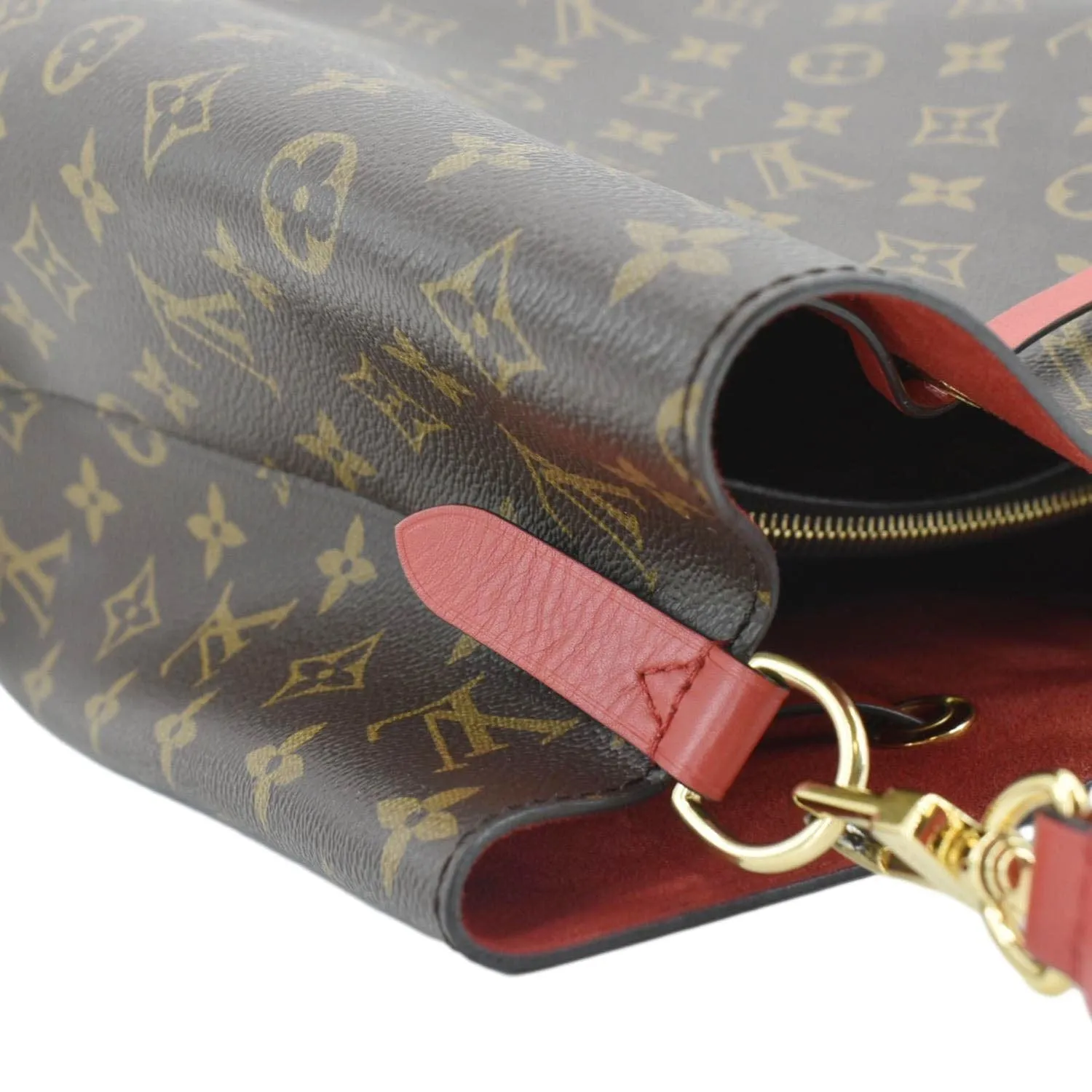 LOUIS VUITTON NeoNoe Monogram Canvas Shoulder Bag Red