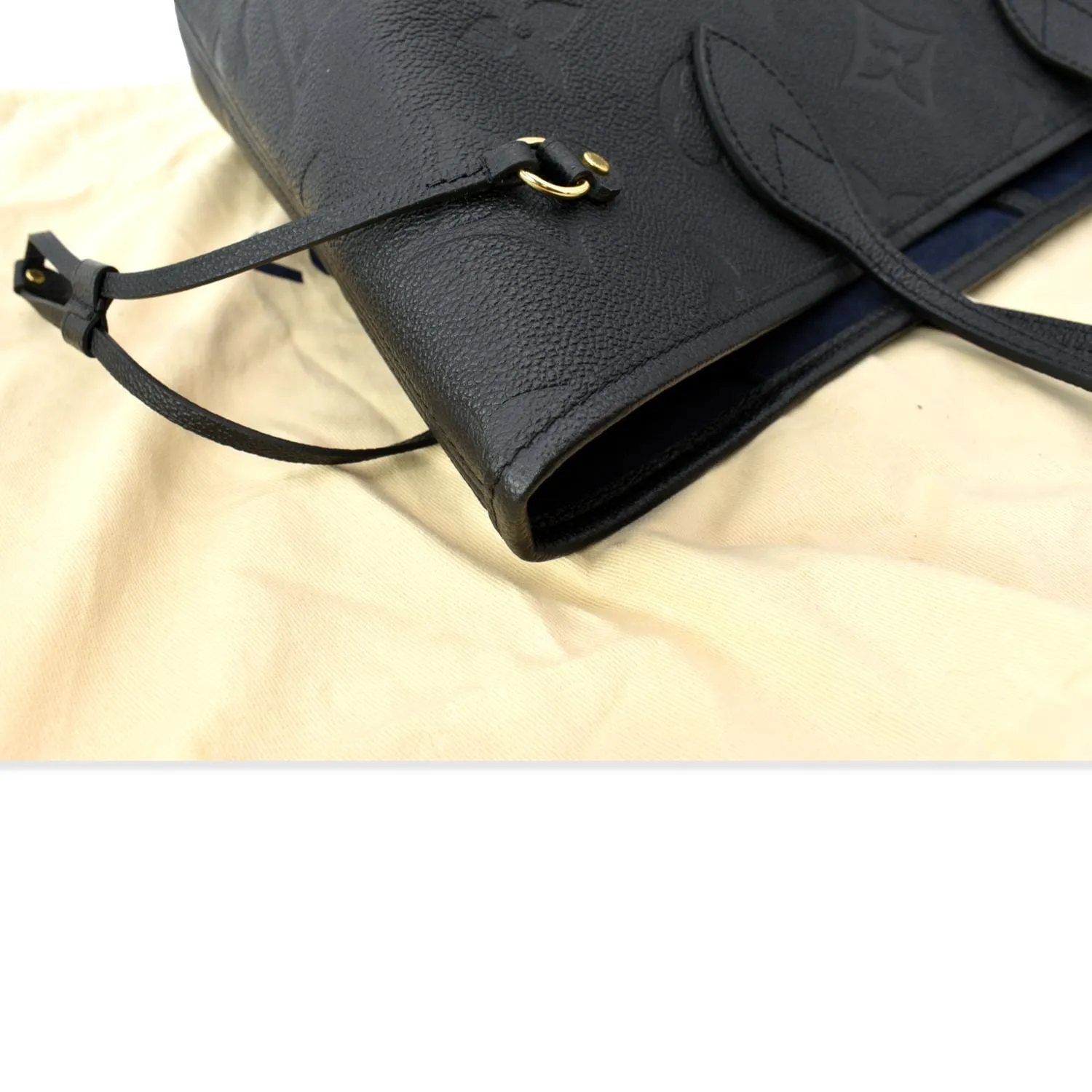 LOUIS VUITTON  Neverfull MM Monogram Empreinte Tote Bag Black