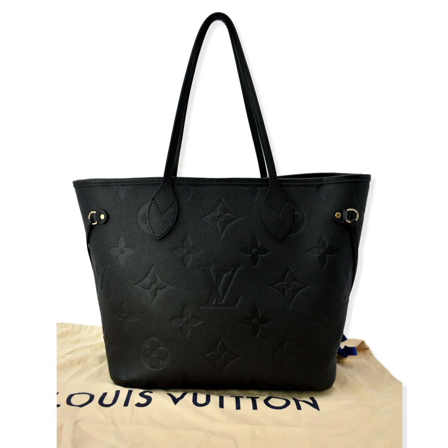 LOUIS VUITTON  Neverfull MM Monogram Empreinte Tote Bag Black