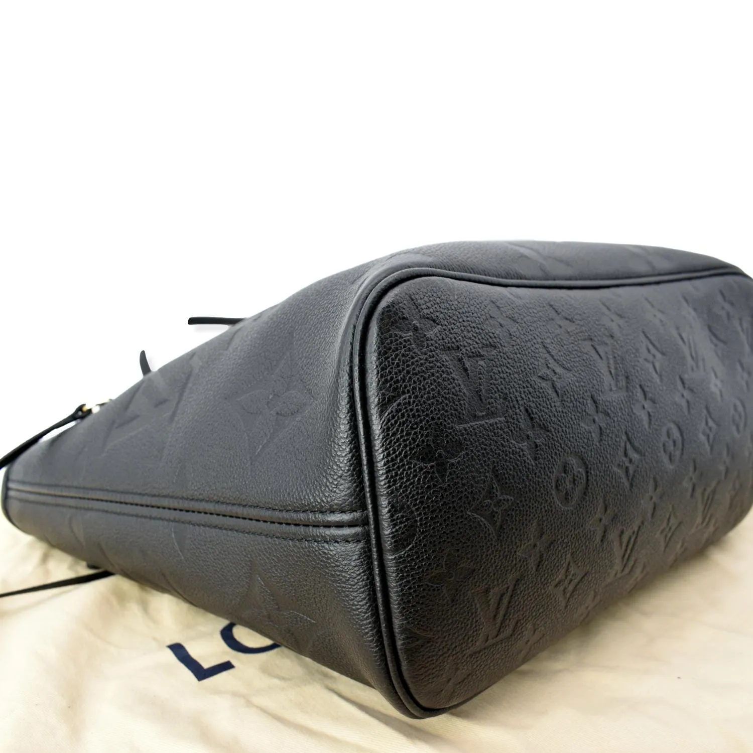 LOUIS VUITTON  Neverfull MM Monogram Empreinte Tote Bag Black