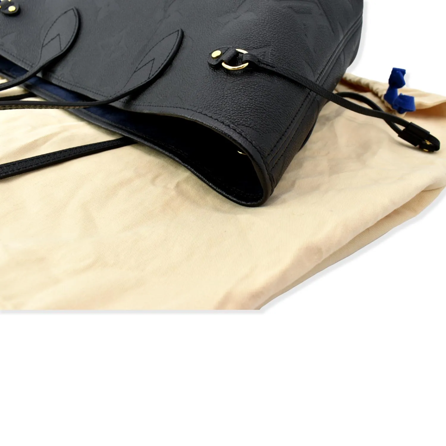 LOUIS VUITTON  Neverfull MM Monogram Empreinte Tote Bag Black