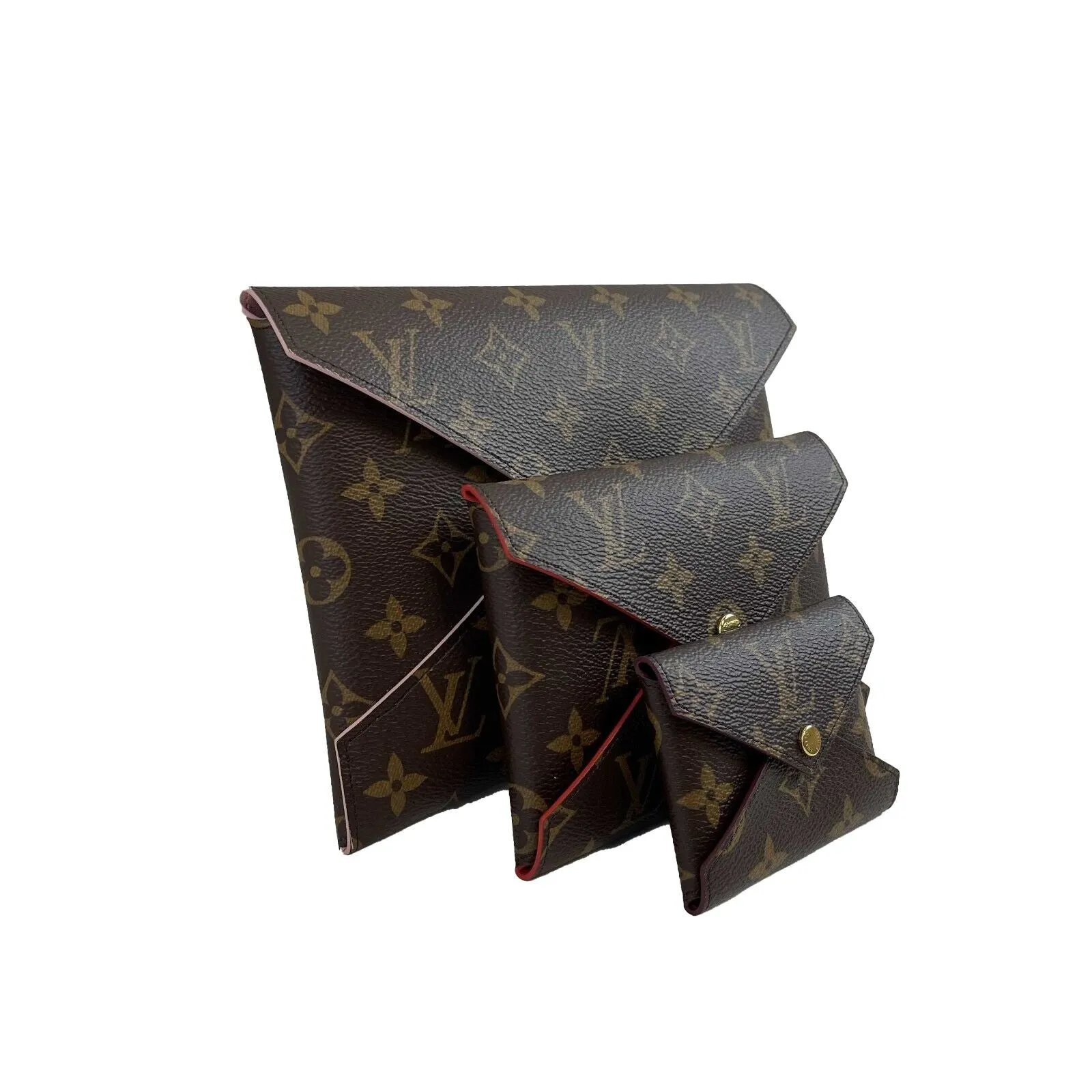Louis Vuitton NEW Kirigami Monogram Canvas Clutch Pochette Set