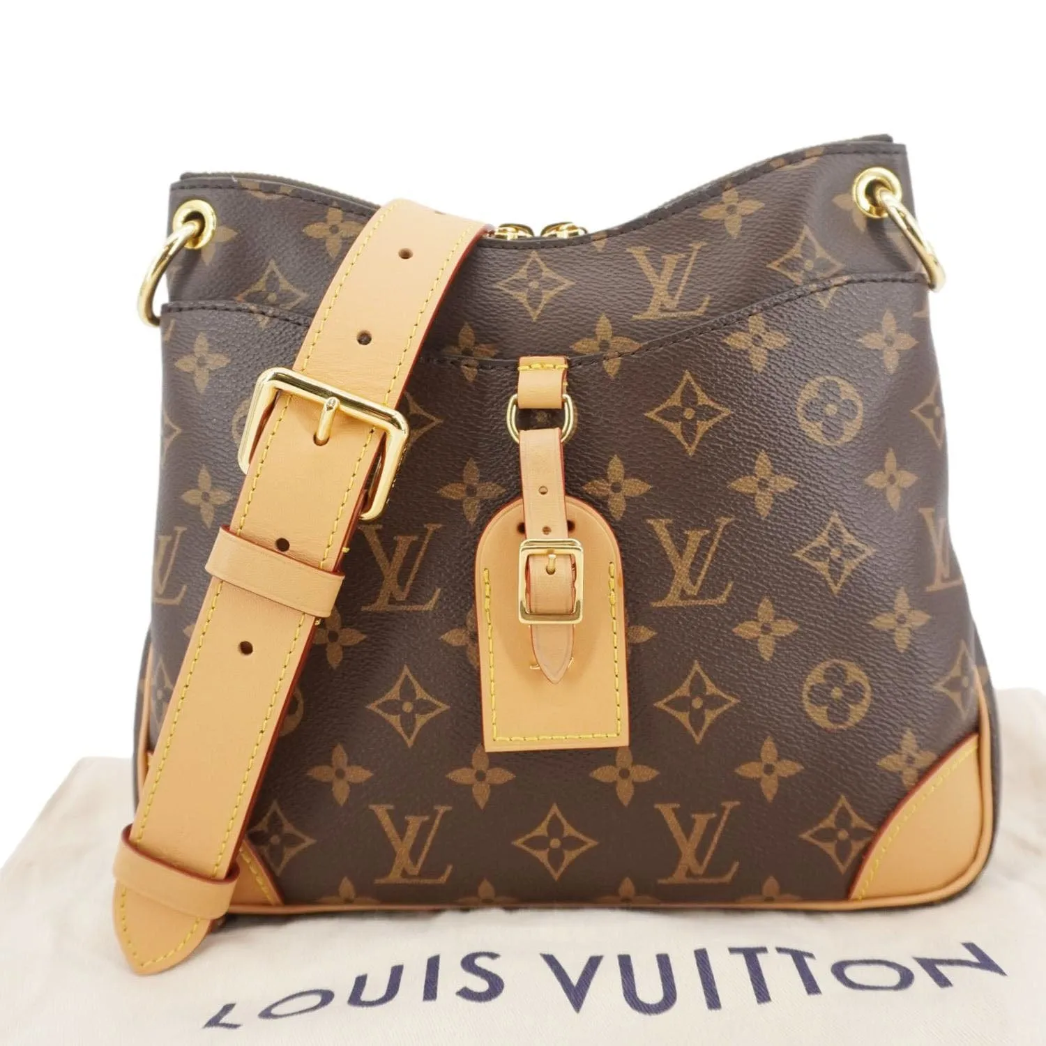 LOUIS VUITTON Odeon NM PM Monogram Canvas Shoulder Bag Brown