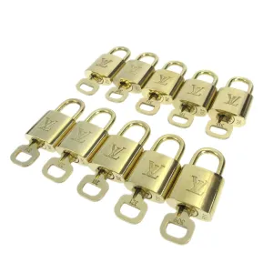 LOUIS VUITTON Padlock & Key Bag Accessories Charm 10 Piece Set Gold 81634