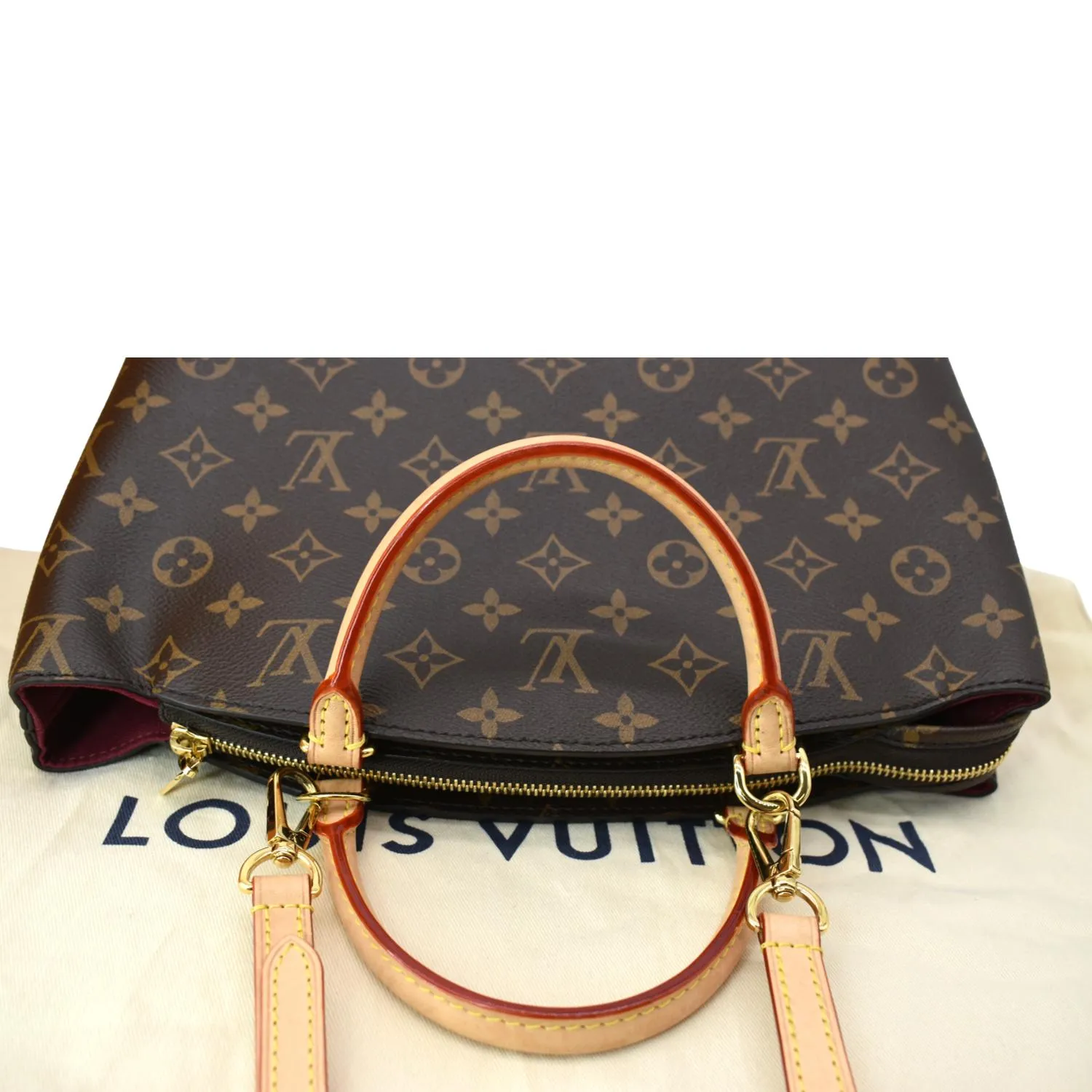 LOUIS VUITTON Petit Palais Monogram Canvas Shoulder Bag Brown