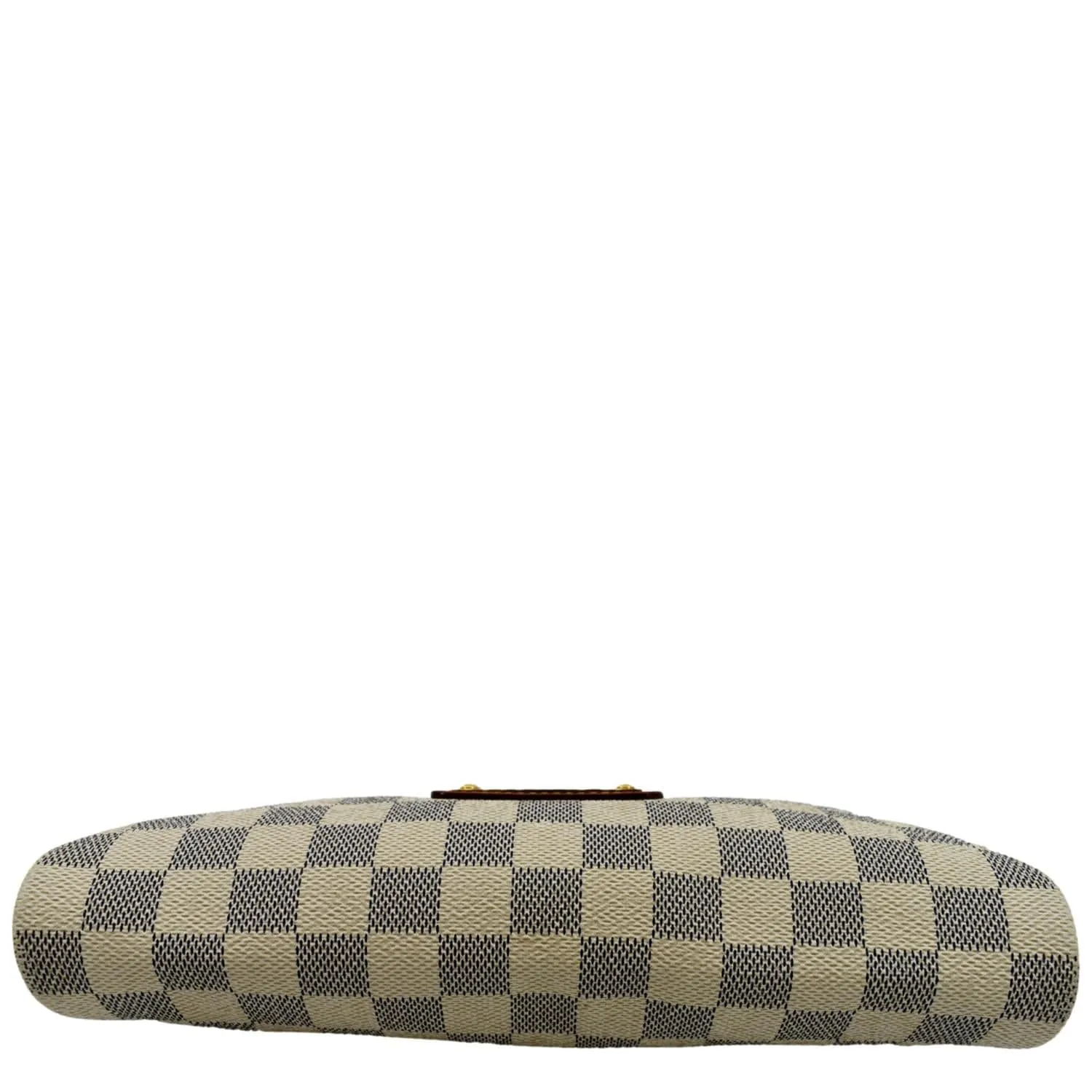 LOUIS VUITTON Pochette Eva Damier Azur Clutch Bag White