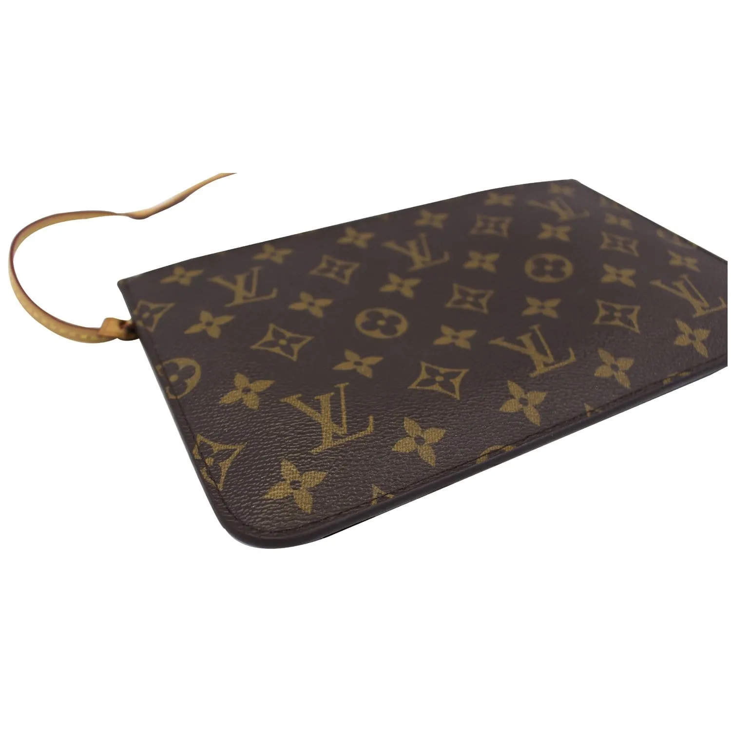 LOUIS VUITTON Pochette Wristlet Pouch Monogram Canvas Neverfull Fuchsia