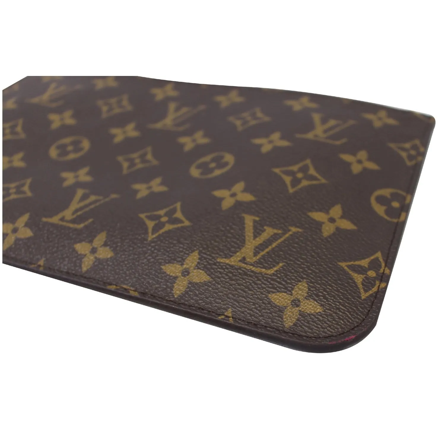 LOUIS VUITTON Pochette Wristlet Pouch Monogram Canvas Neverfull Fuchsia