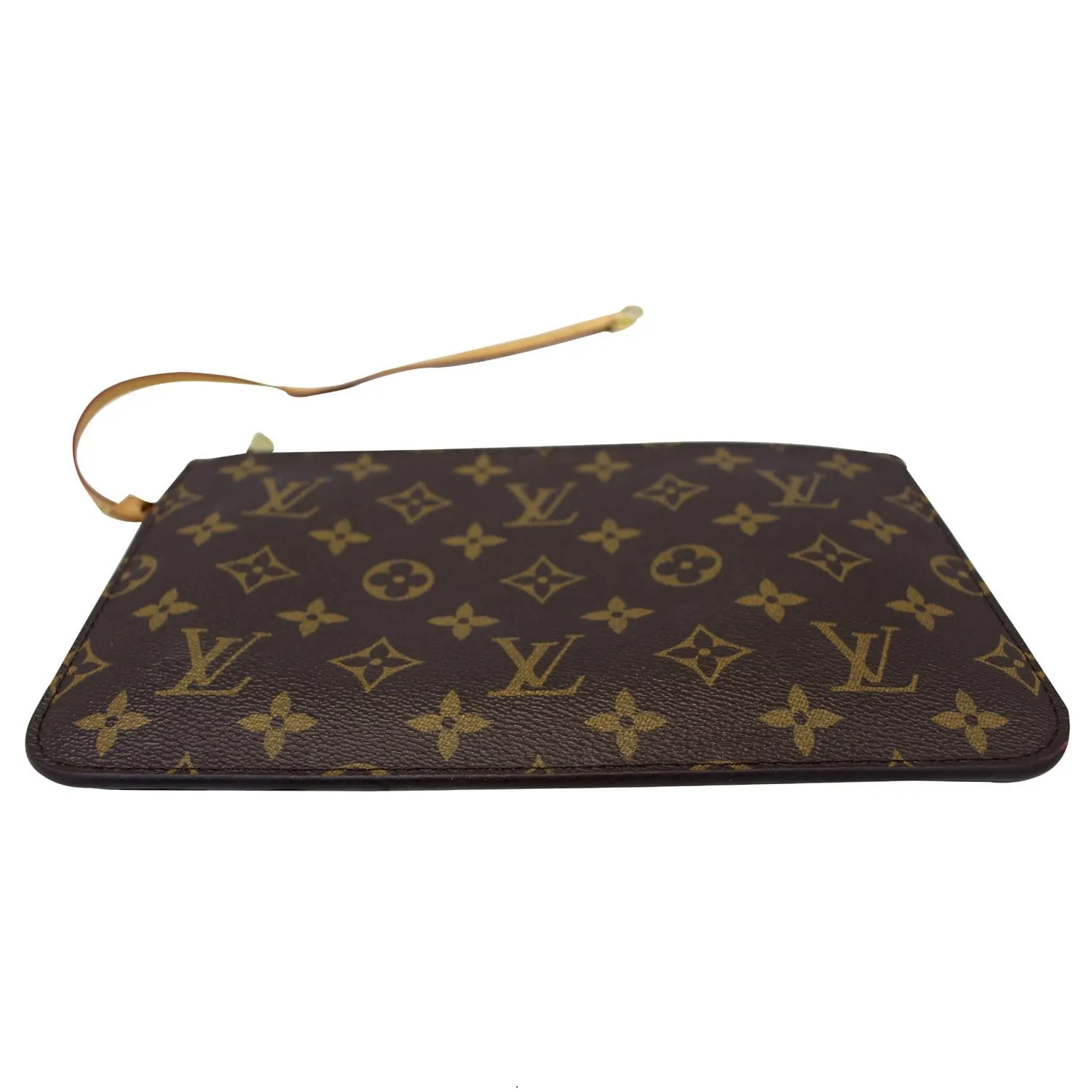 LOUIS VUITTON Pochette Wristlet Pouch Monogram Canvas Neverfull Fuchsia