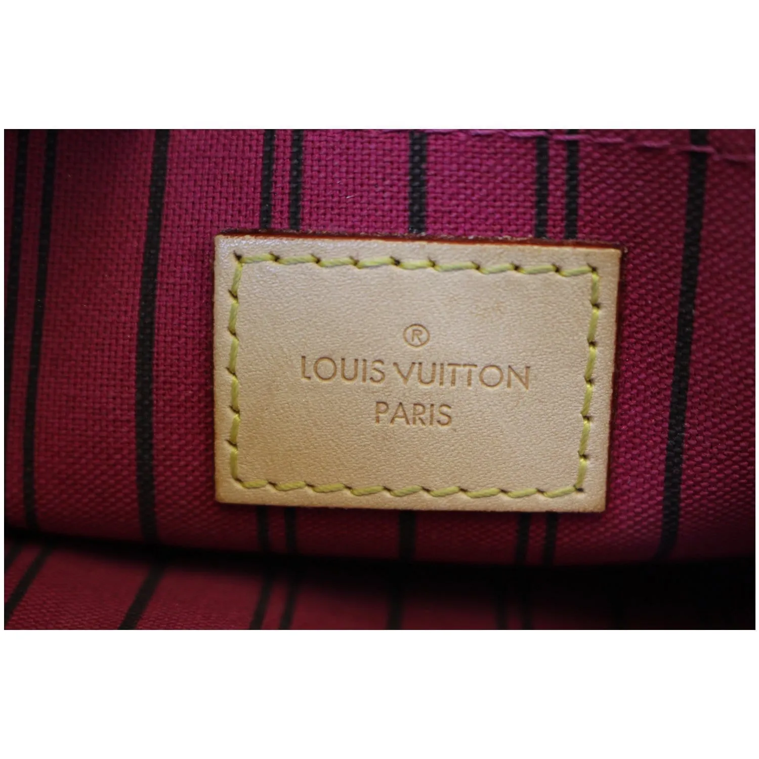 LOUIS VUITTON Pochette Wristlet Pouch Monogram Canvas Neverfull Fuchsia