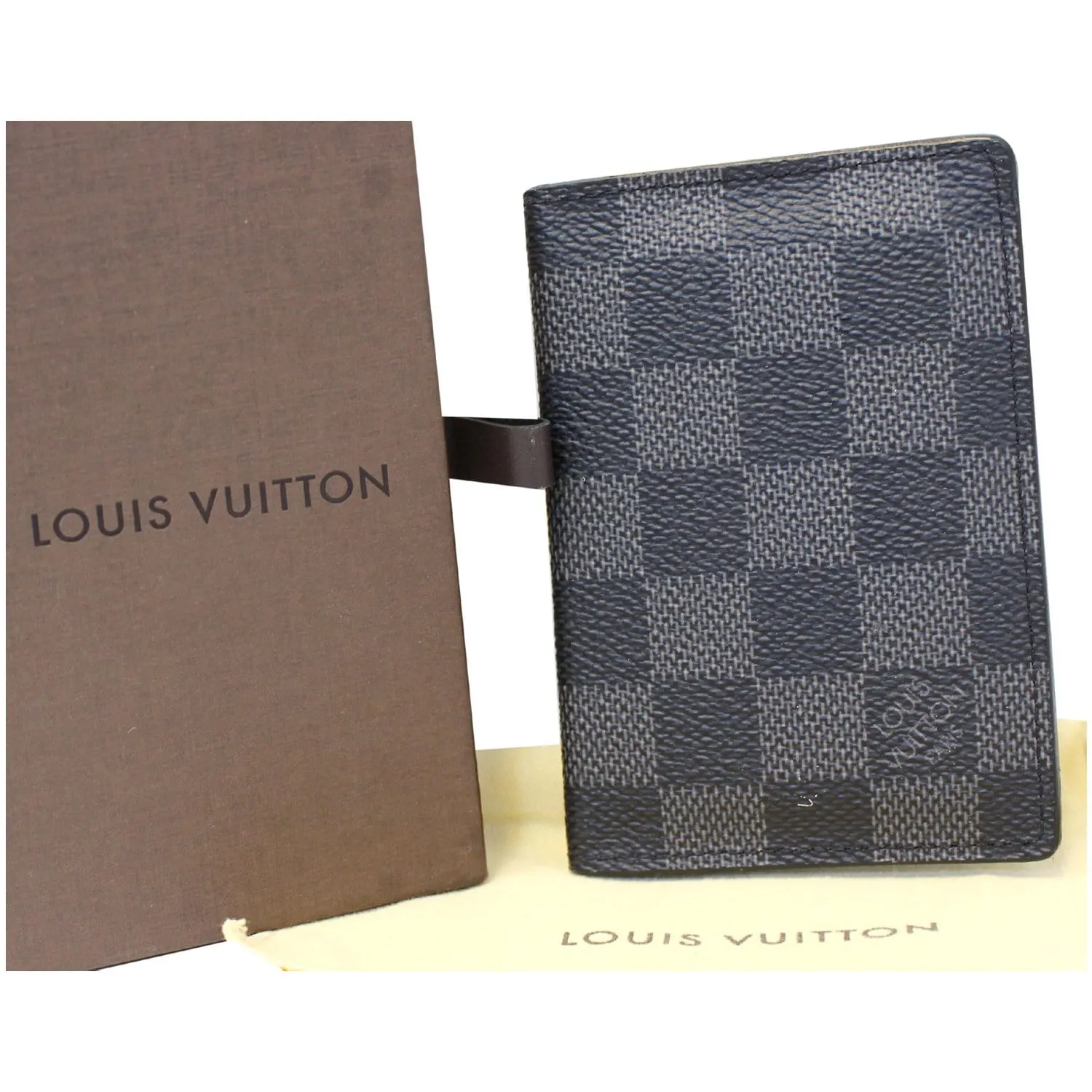 LOUIS VUITTON Pocket Organizer Damier Graphite Card Case Black