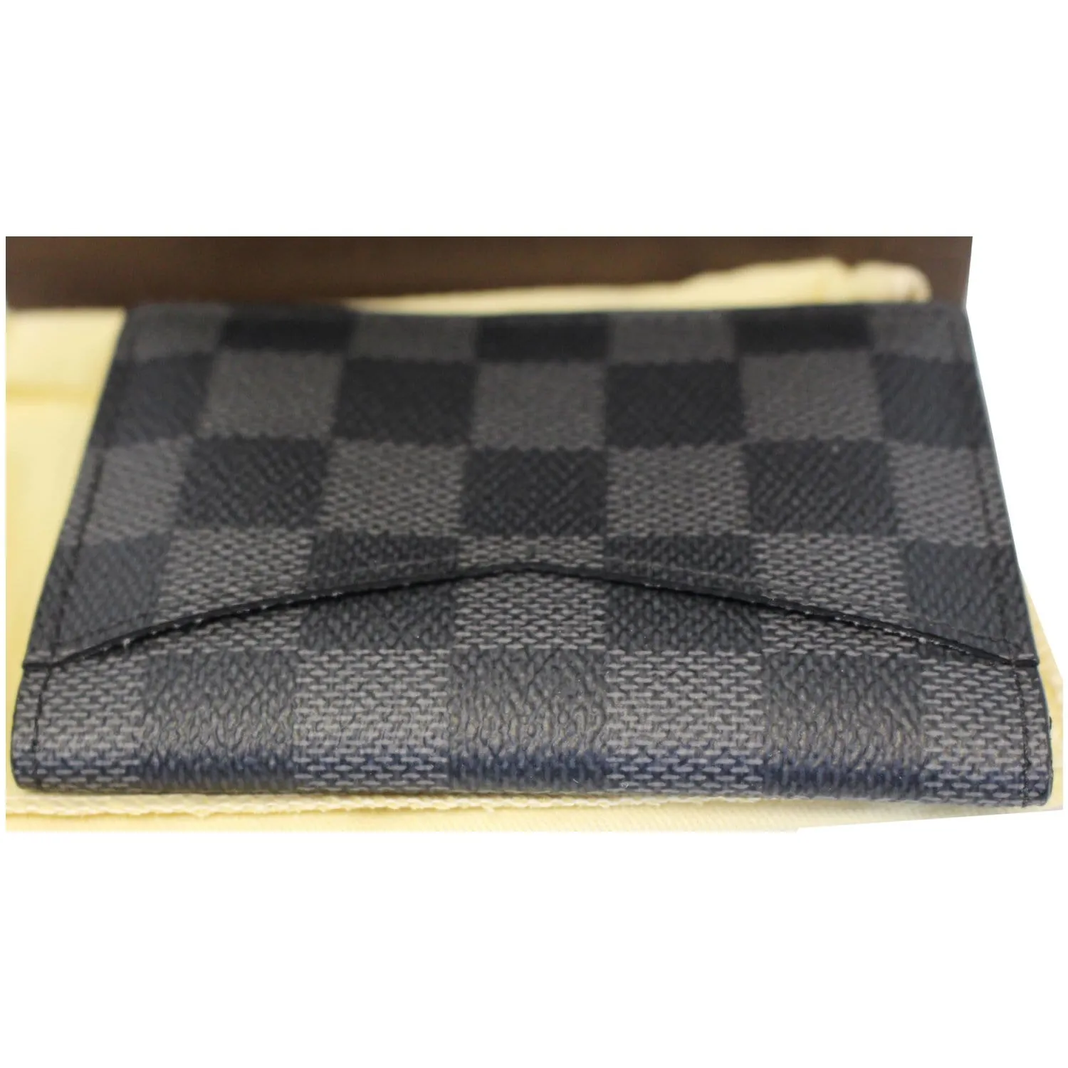 LOUIS VUITTON Pocket Organizer Damier Graphite Card Case Black