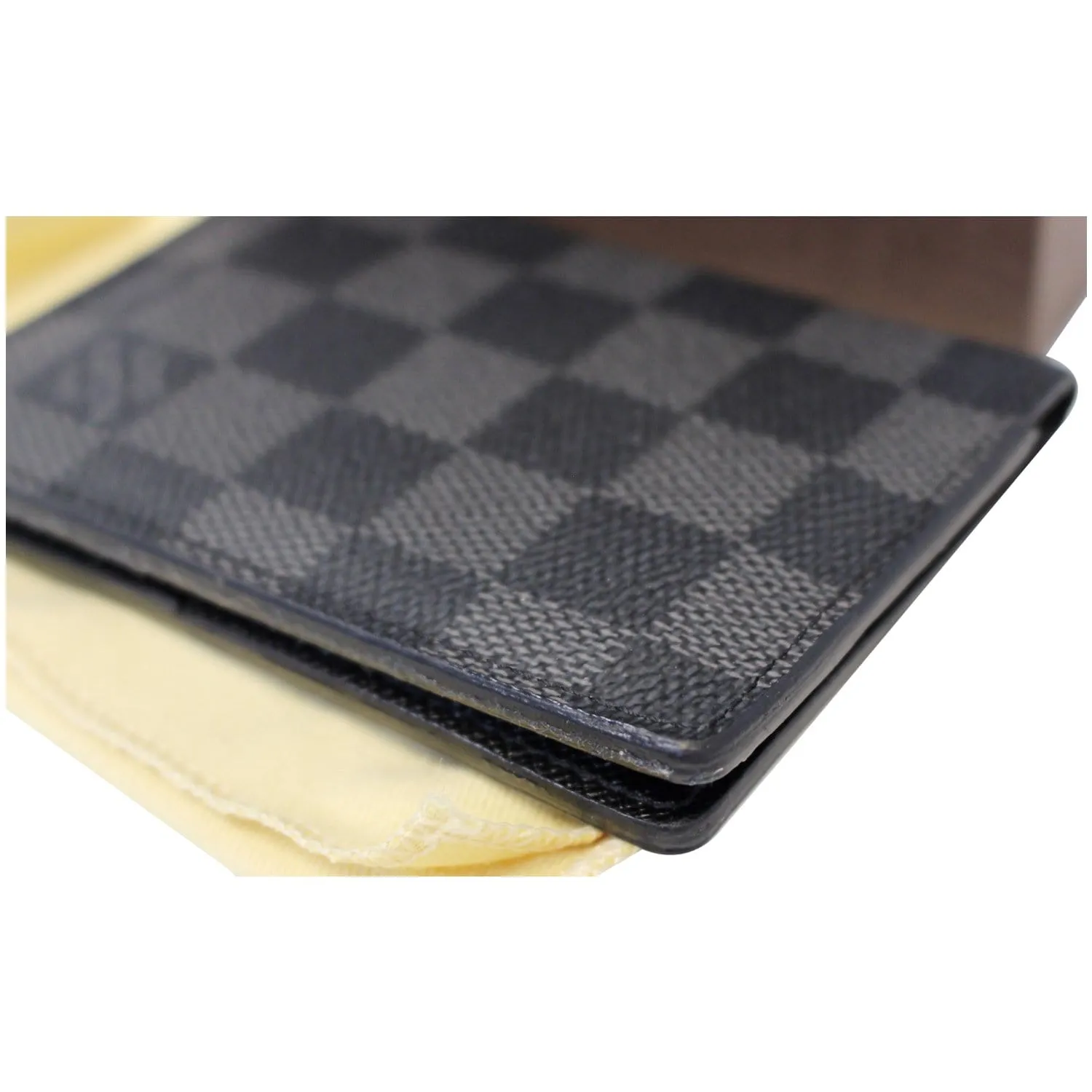 LOUIS VUITTON Pocket Organizer Damier Graphite Card Case Black