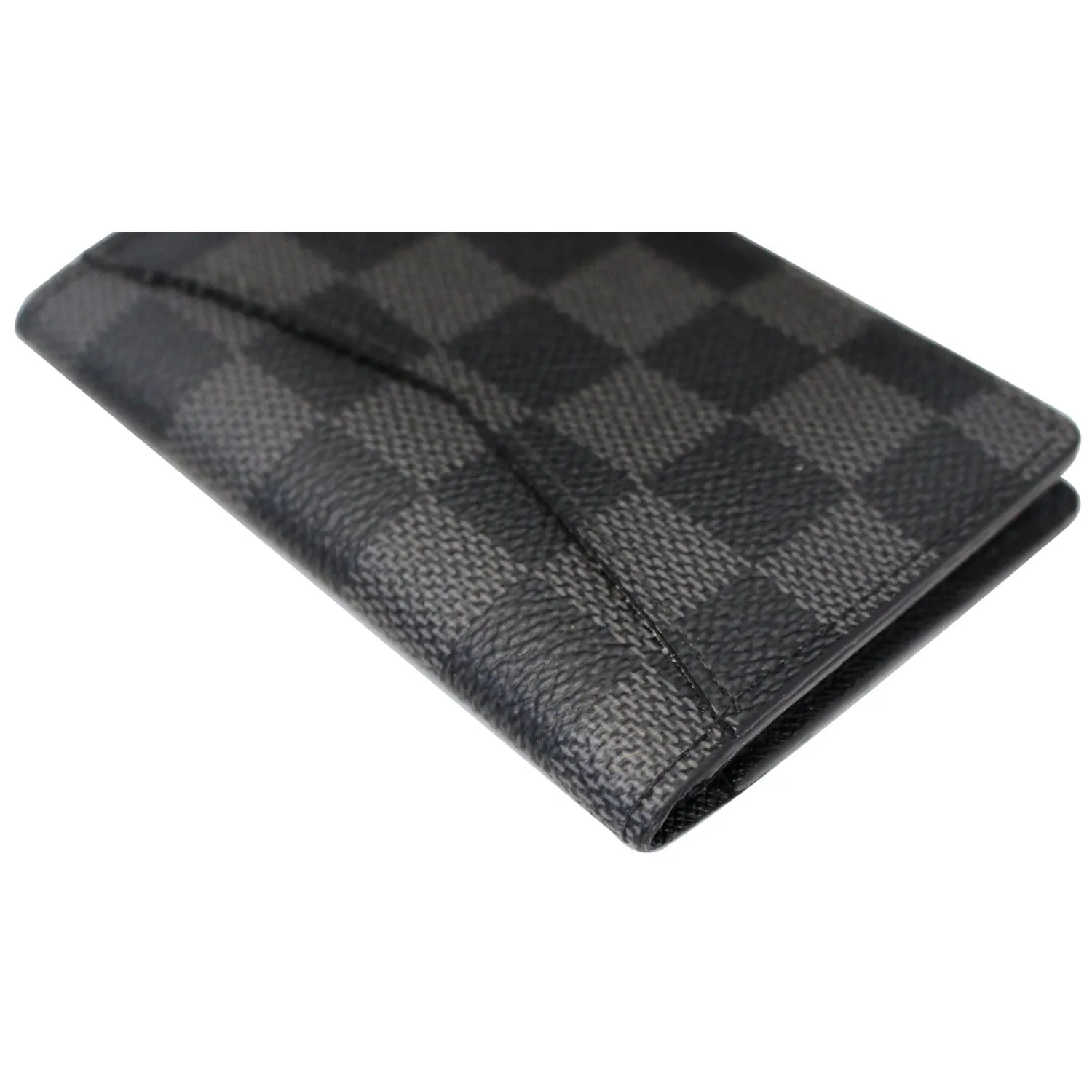 LOUIS VUITTON Pocket Organizer Damier Graphite Card Case Black