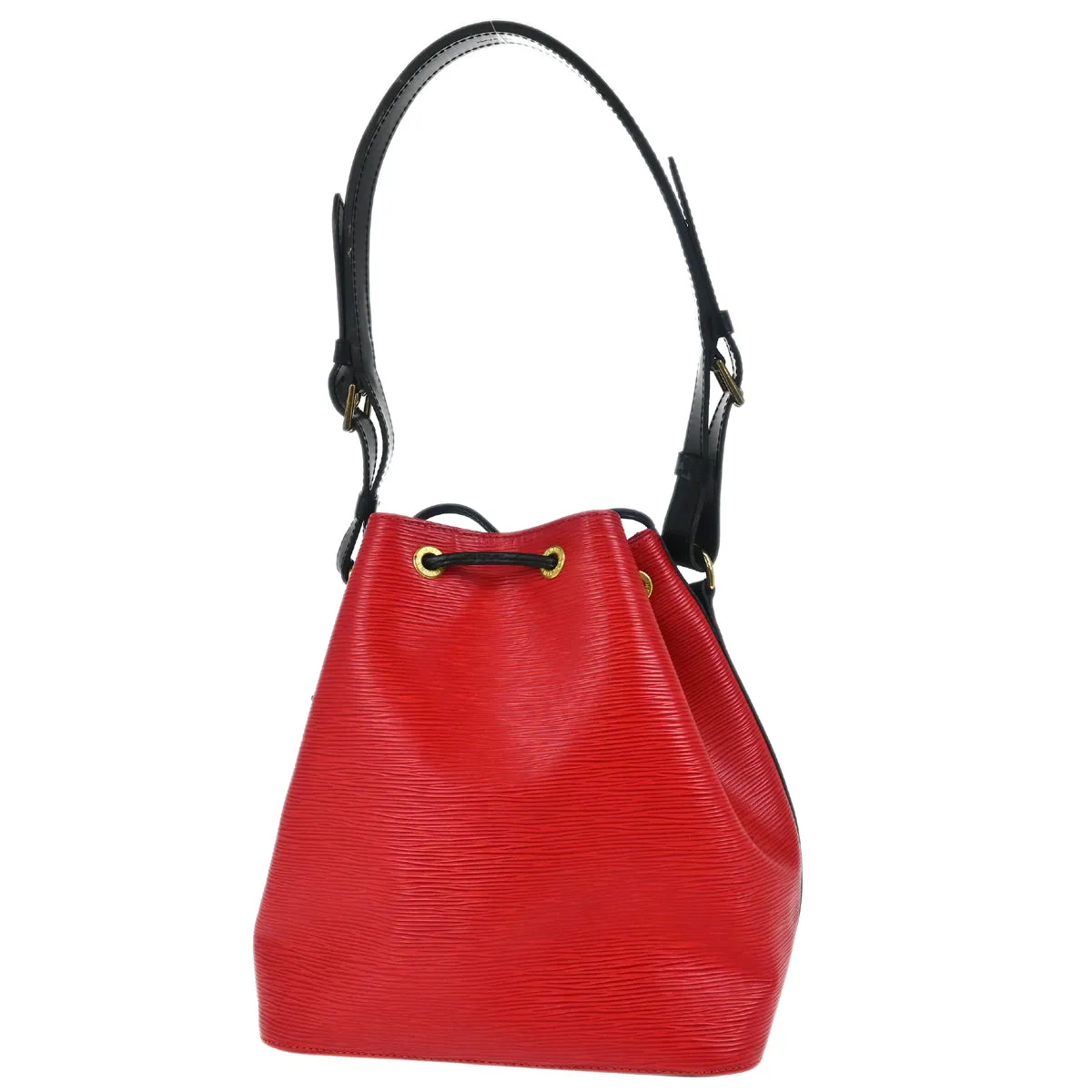 Louis Vuitton Red Black Epi Petite Noe Bucket Shoulder Bag M44172 AR1905 XX28525